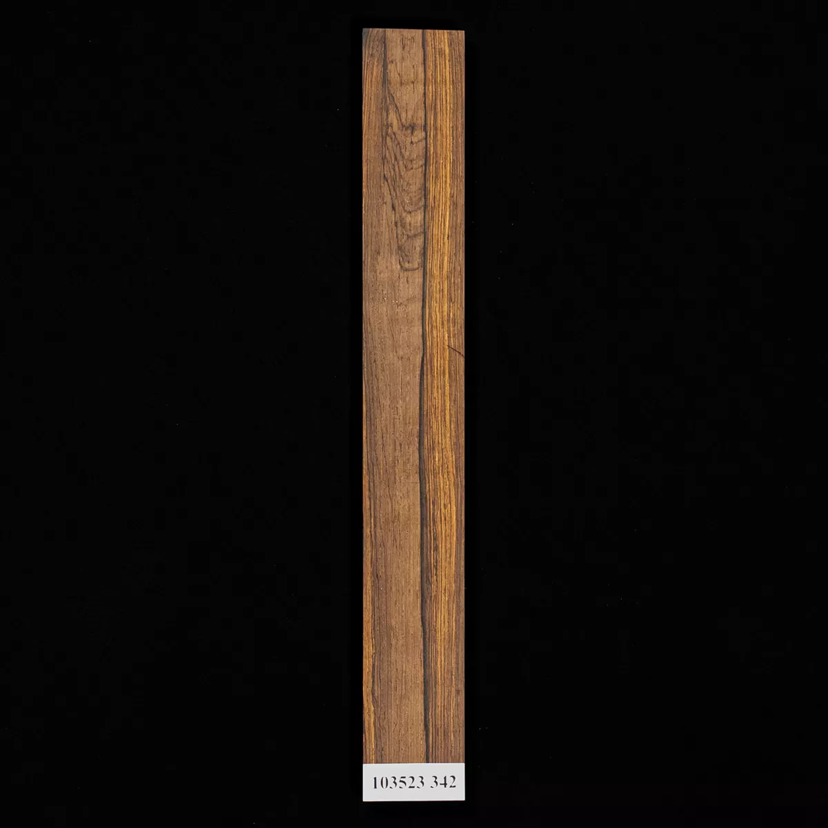 Planche de doigts brésilienne en bois de rose sans rainures pour guitare - 342 Planche de doigts brésilienne en bois de rose sans rainures pour guitare - 342