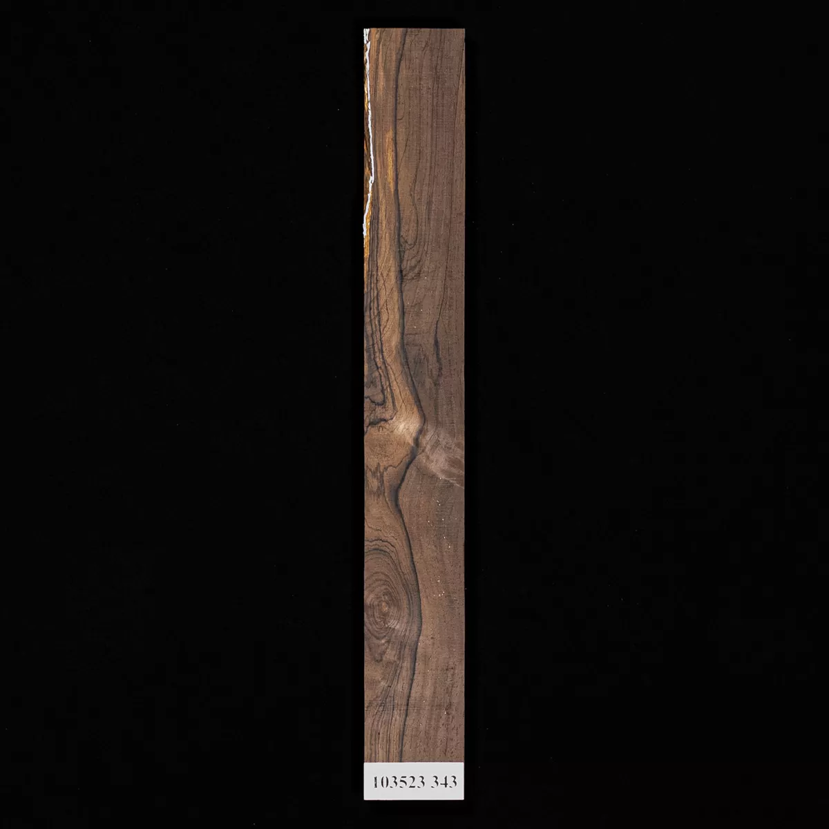 Planche de doigts brésilienne en bois de rose sans rainures pour guitare - 343 Planche de doigts brésilienne en bois de rose sans rainures pour guitare - 343