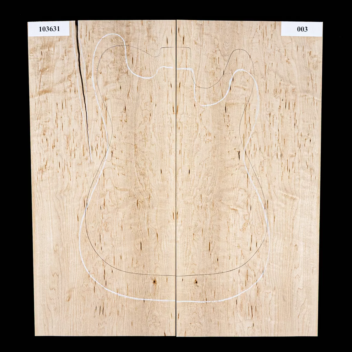 Table Drop Top en érable Birdseye – 003 Table Drop Top en érable Birdseye – 003