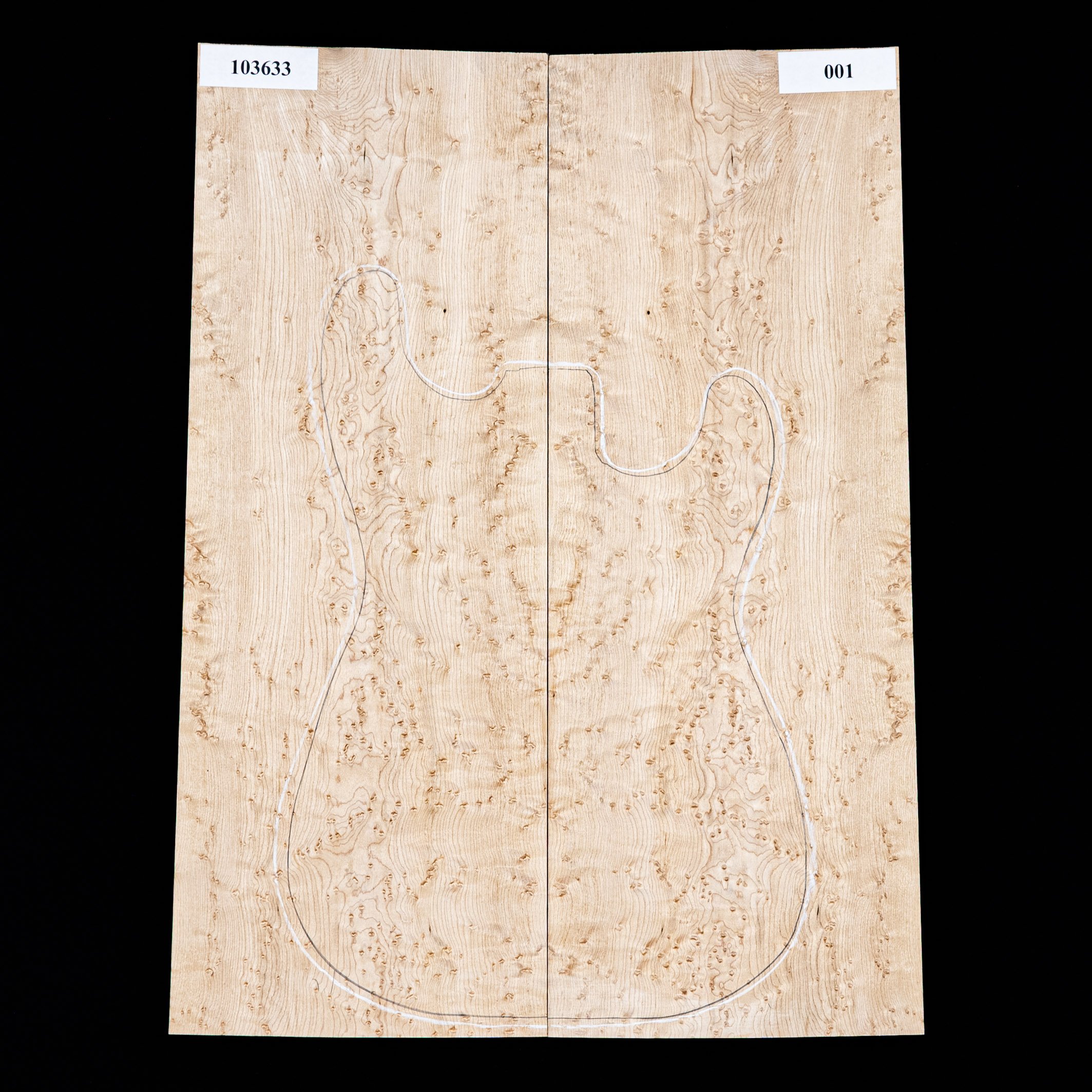 Table Drop Top en érable Birdseye – 001 Table Drop Top en érable Birdseye – 001