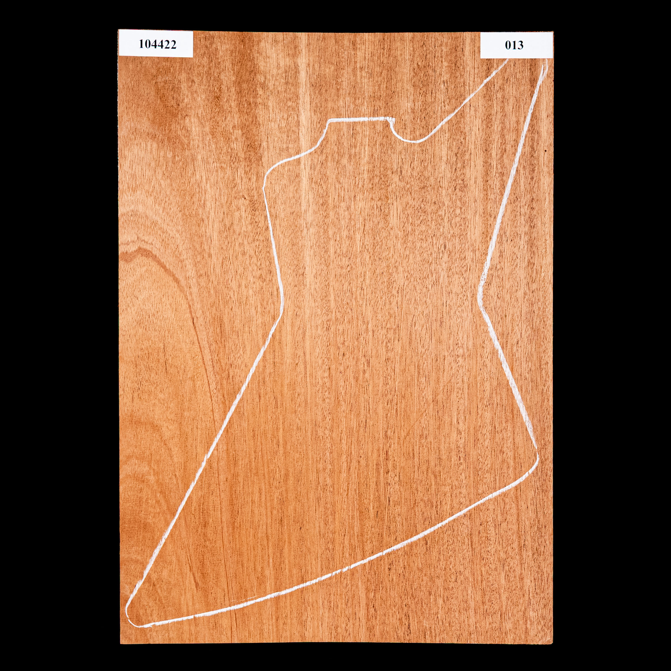 Blanc de corps en acajou du Sénégal représenté en ruban, 1-Piece (12 lb) - 013 Blanc de corps en acajou du Sénégal représenté en ruban, 1-Piece (12 lb) - 013