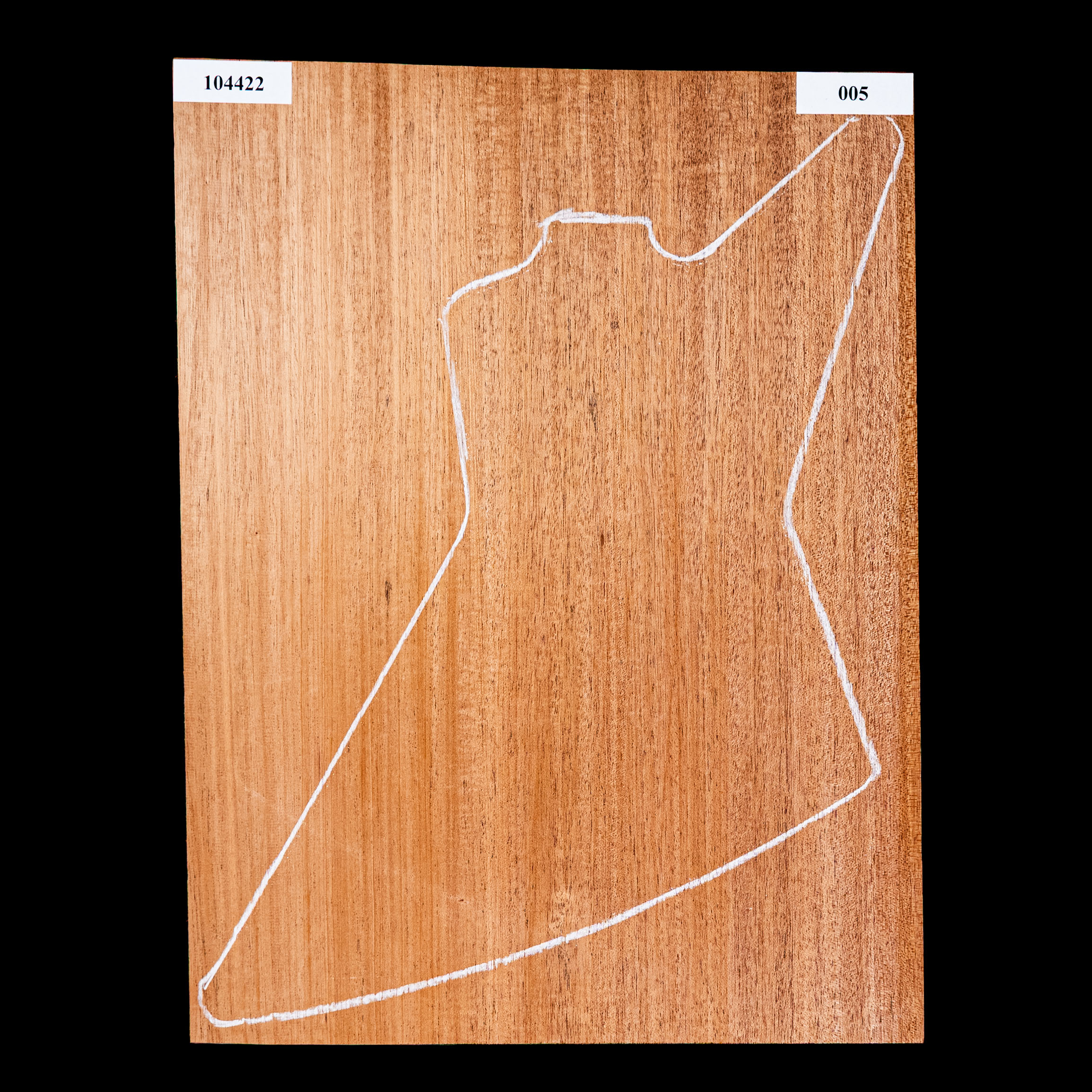 Blanc de corps en acajou du Sénégal représenté en ruban, 1-Piece (12 lb) - 005 Blanc de corps en acajou du Sénégal représenté en ruban, 1-Piece (12 lb) - 005