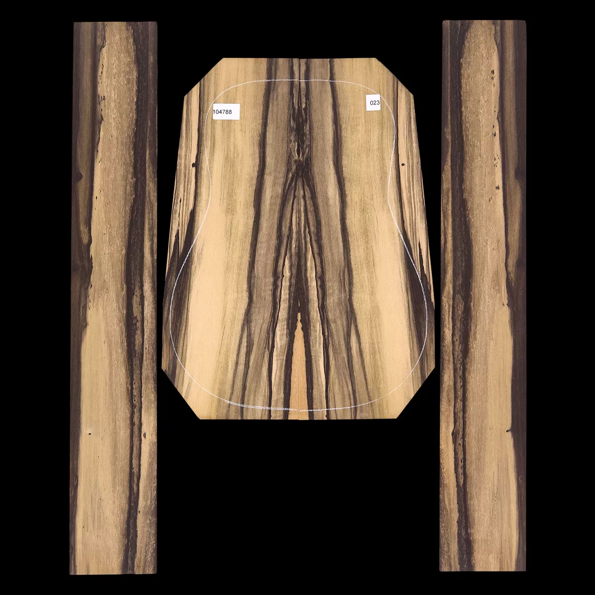 Ensemble dos et côtés ébène en crêpe - 0,3 Ensemble dos et côtés ébène en crêpe - 0,3