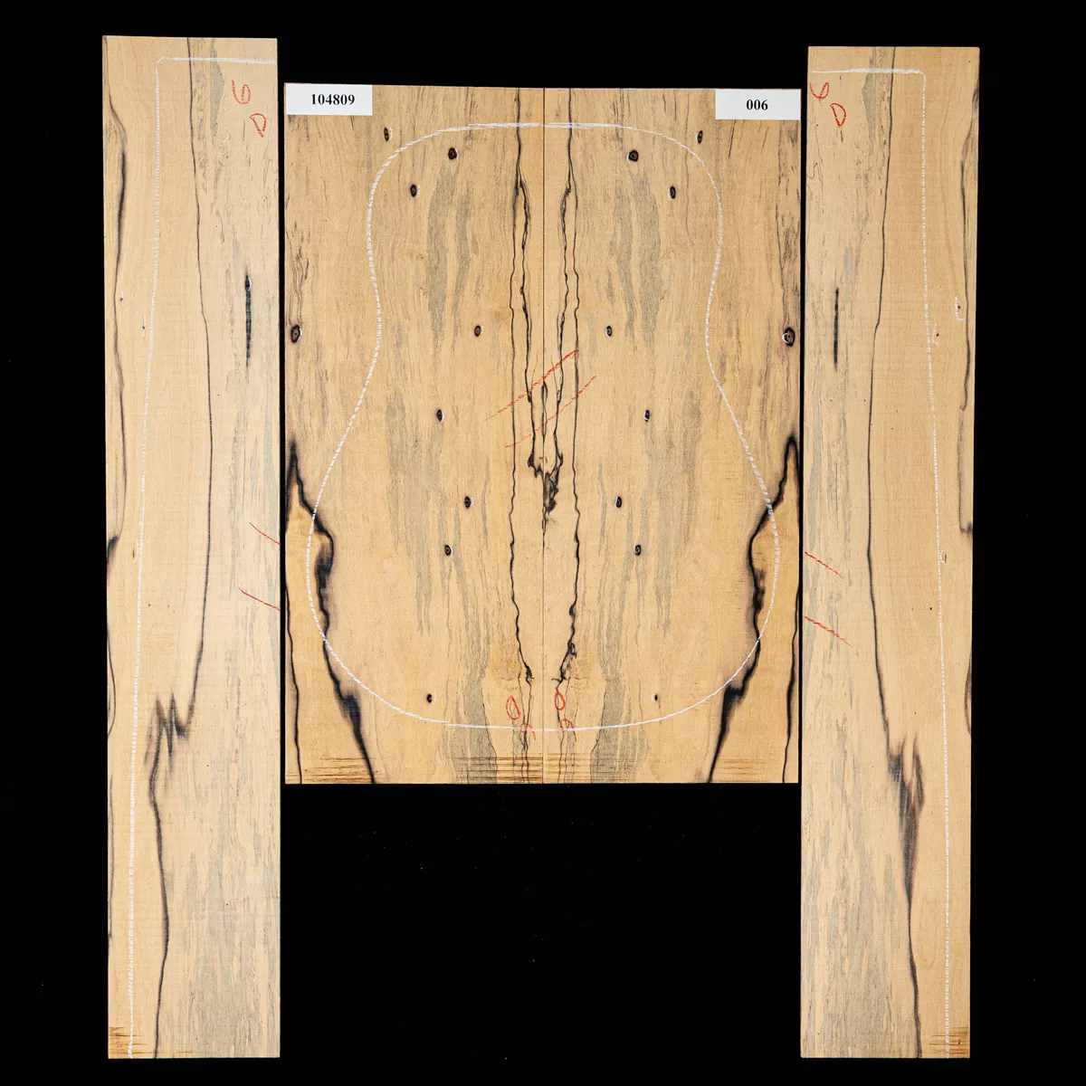 Fond + Paire d’éclisses en ébène Pale Moon - 0,6 Fond + Paire d’éclisses en ébène Pale Moon - 0,6