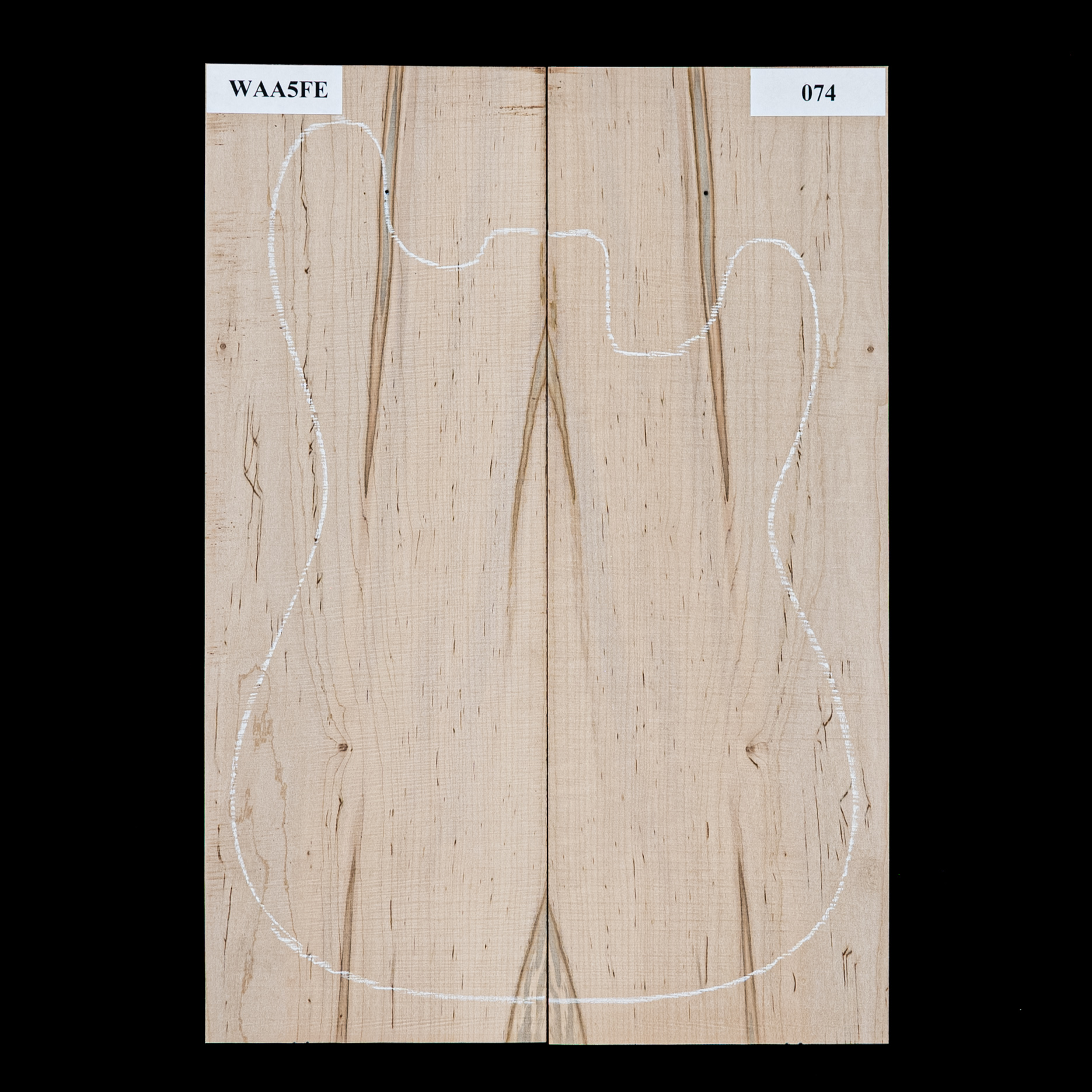 Top sculpté en érable Ambrosia flamme pour électrique - 074 Top sculpté en érable Ambrosia flamme pour électrique - 074