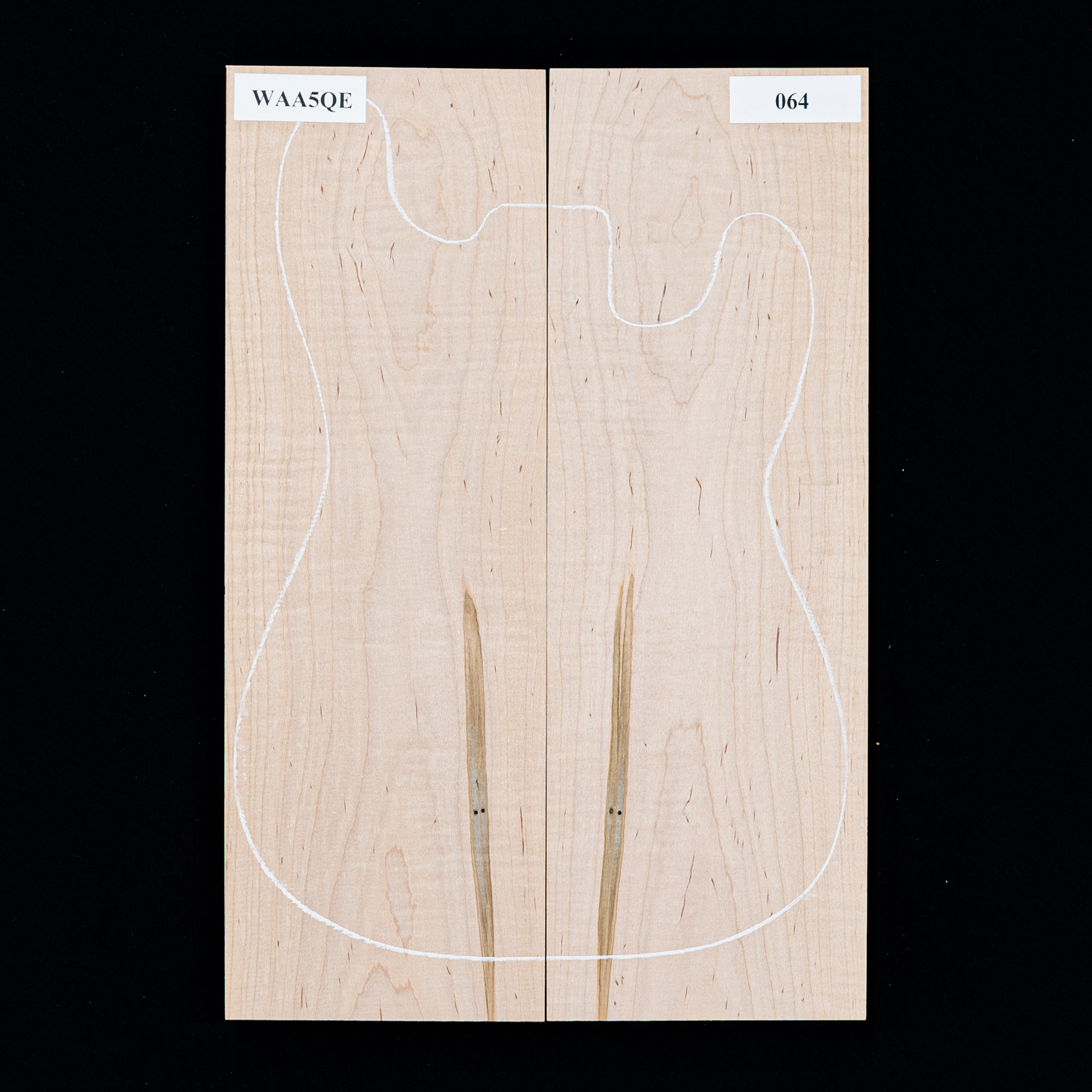 Haut laminé en érable Ambrosia flamme - 064 Haut laminé en érable Ambrosia flamme - 064