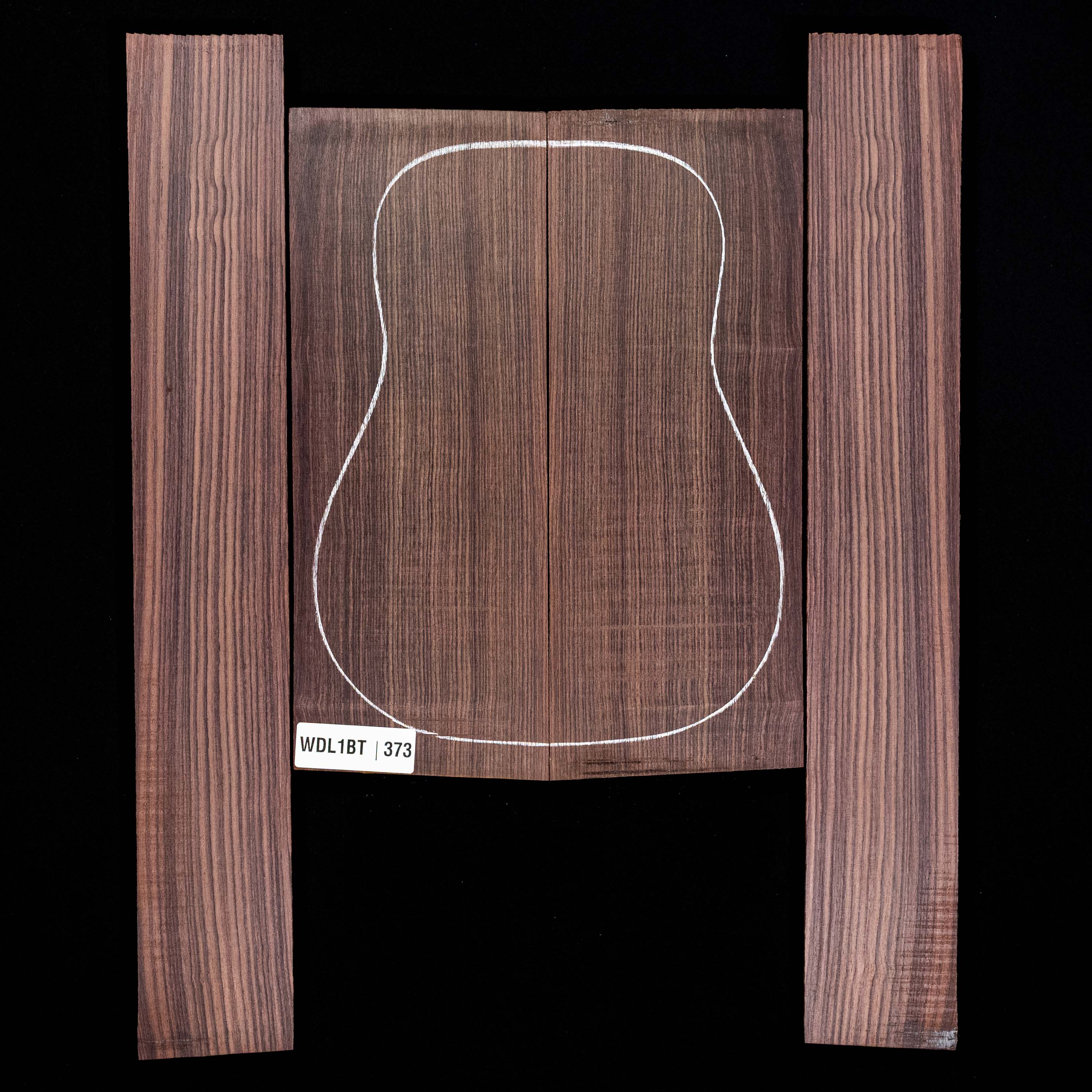 Fond + Paire d’éclisses en palissandre d’Inde - 3,3