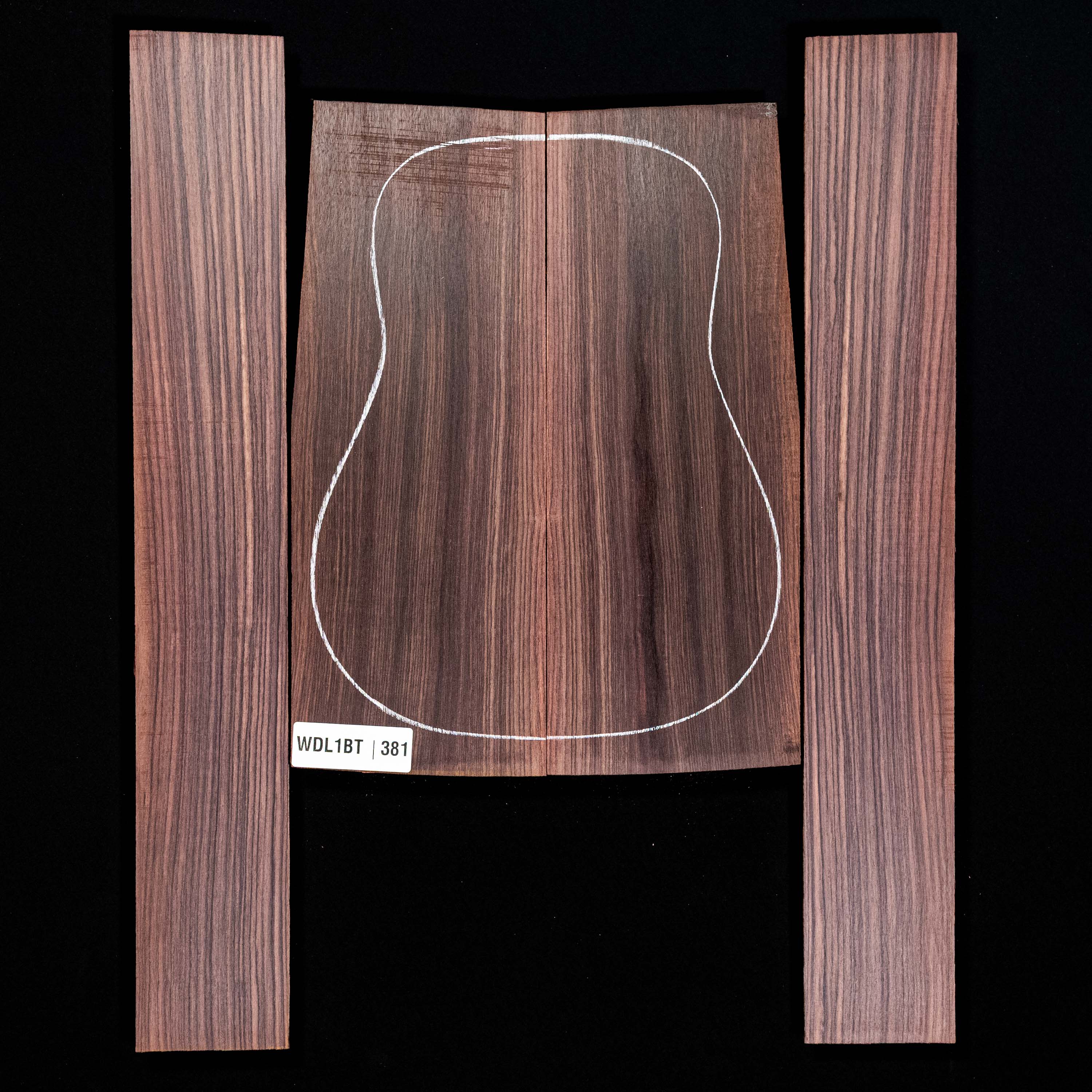 Fond + Paire d’éclisses en palissandre d’Inde - 3,1