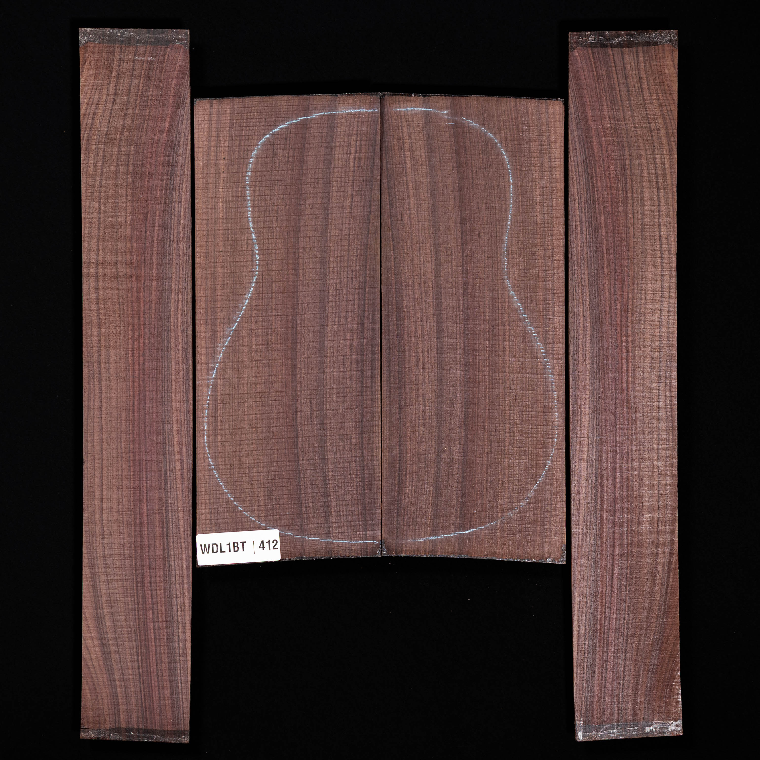 Fond + Paire d’éclisses en palissandre d’Inde - 412