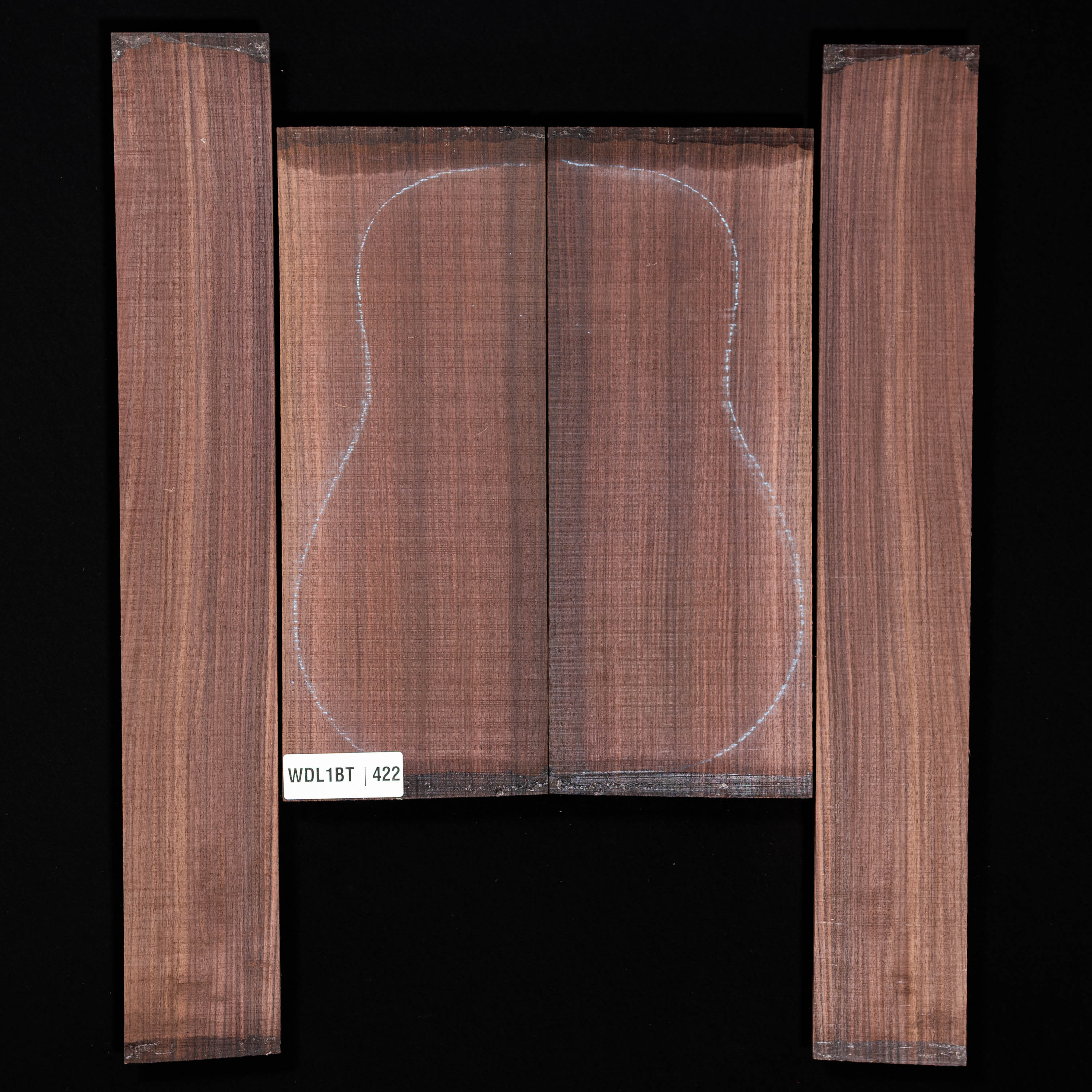 Fond + Paire d’éclisses en palissandre d’Inde - 422