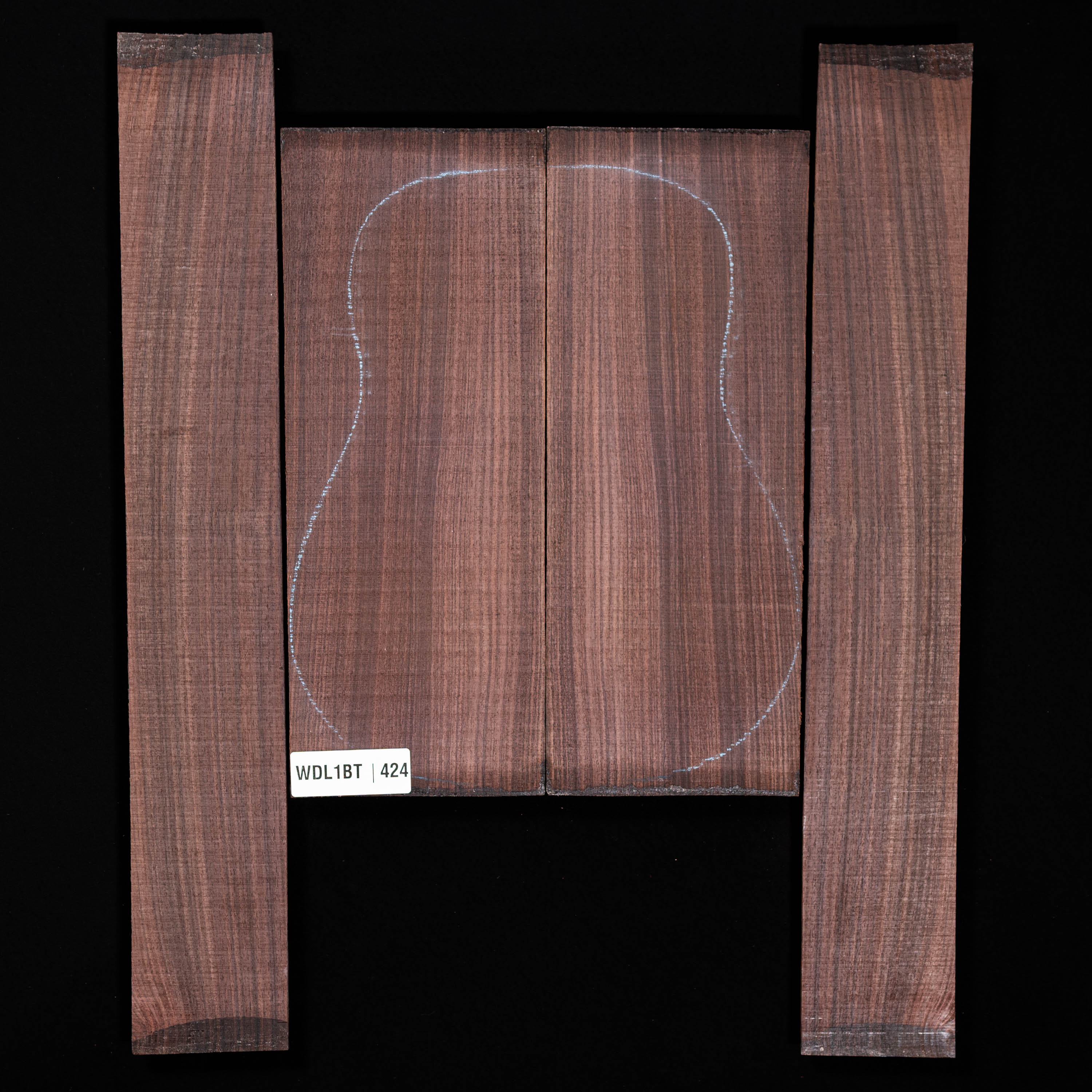 Fond + Paire d’éclisses en palissandre d’Inde - 424