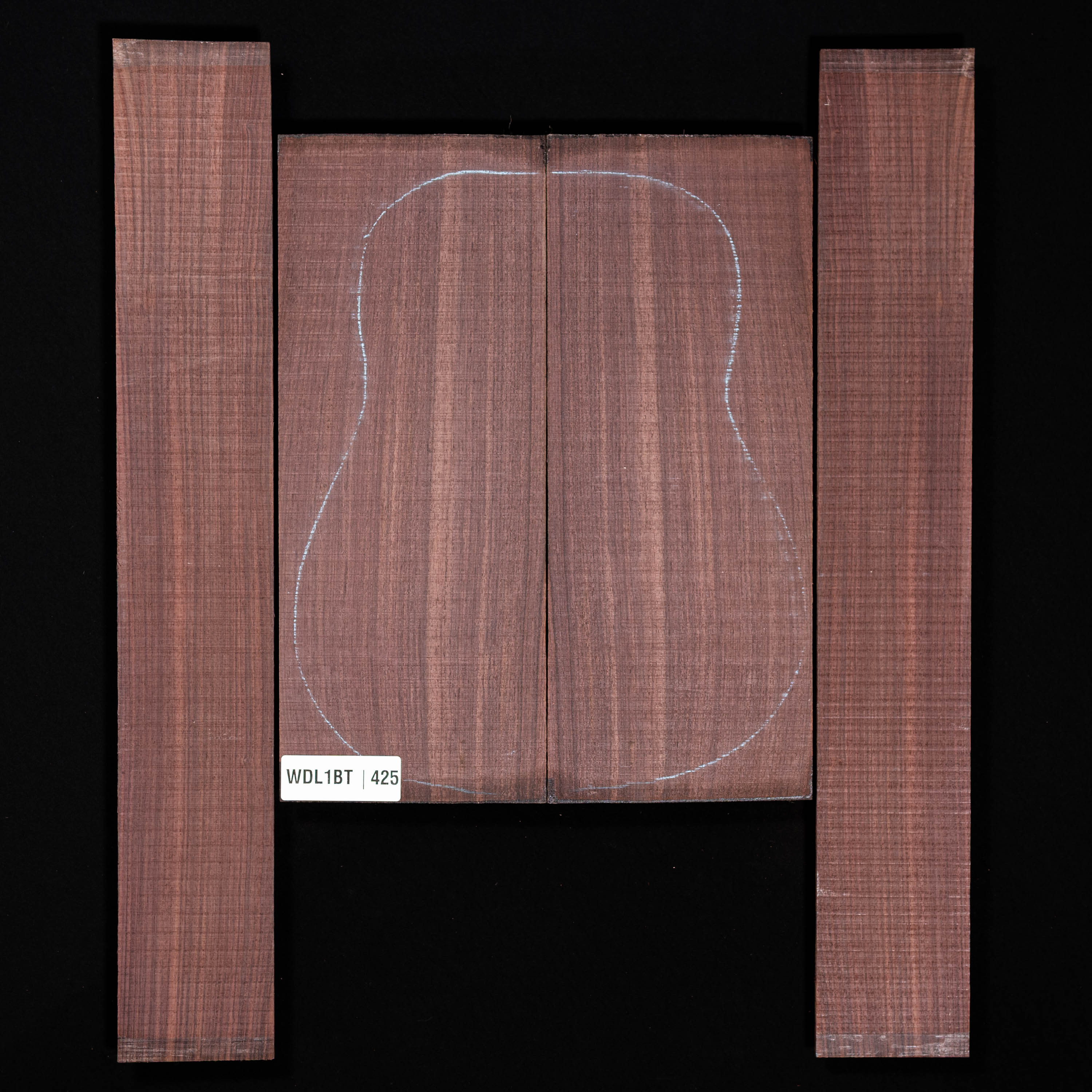 Fond + Paire d’éclisses en palissandre d’Inde - 425