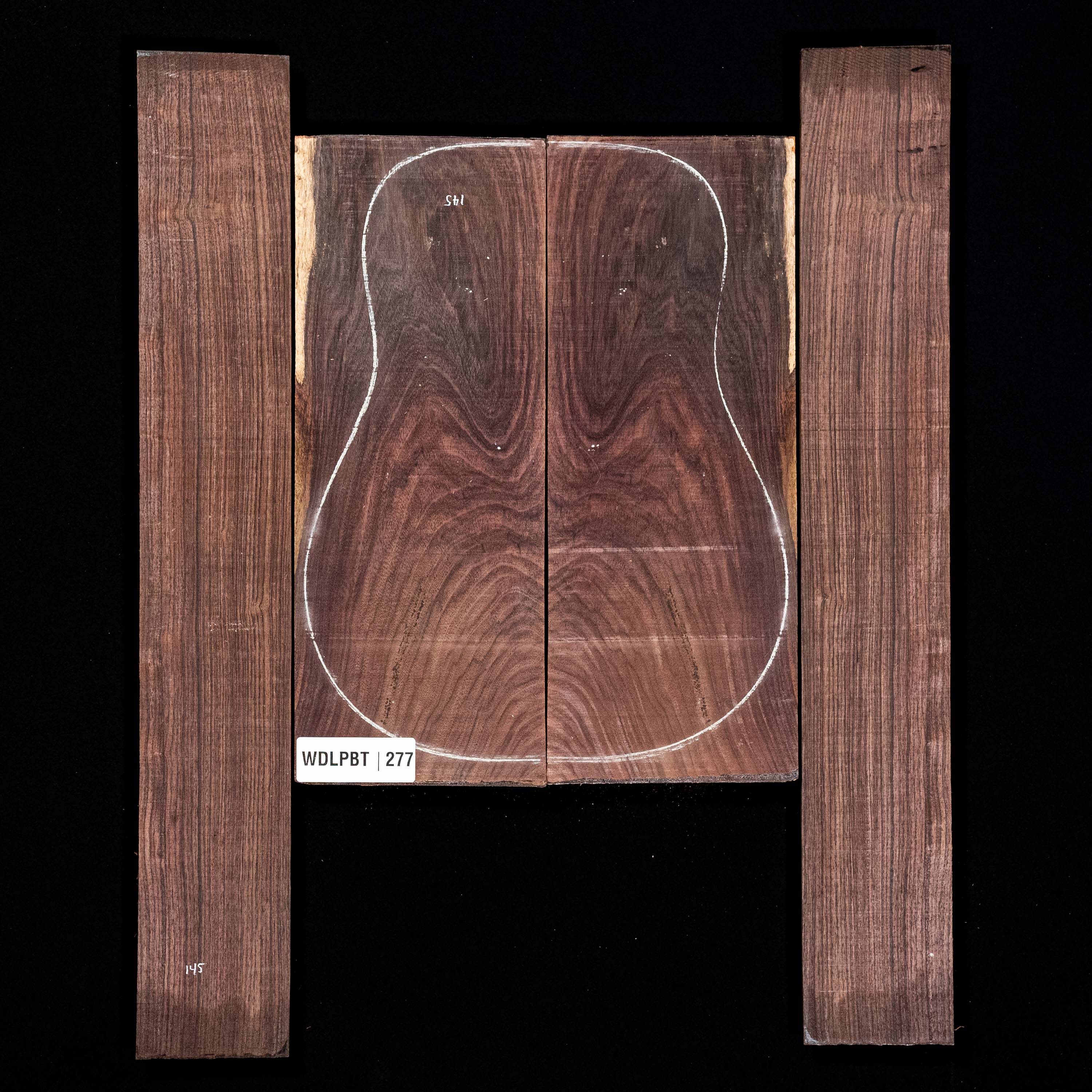 Fond + Paire d’éclisses en palissandre d’Inde Wild Grain - 277