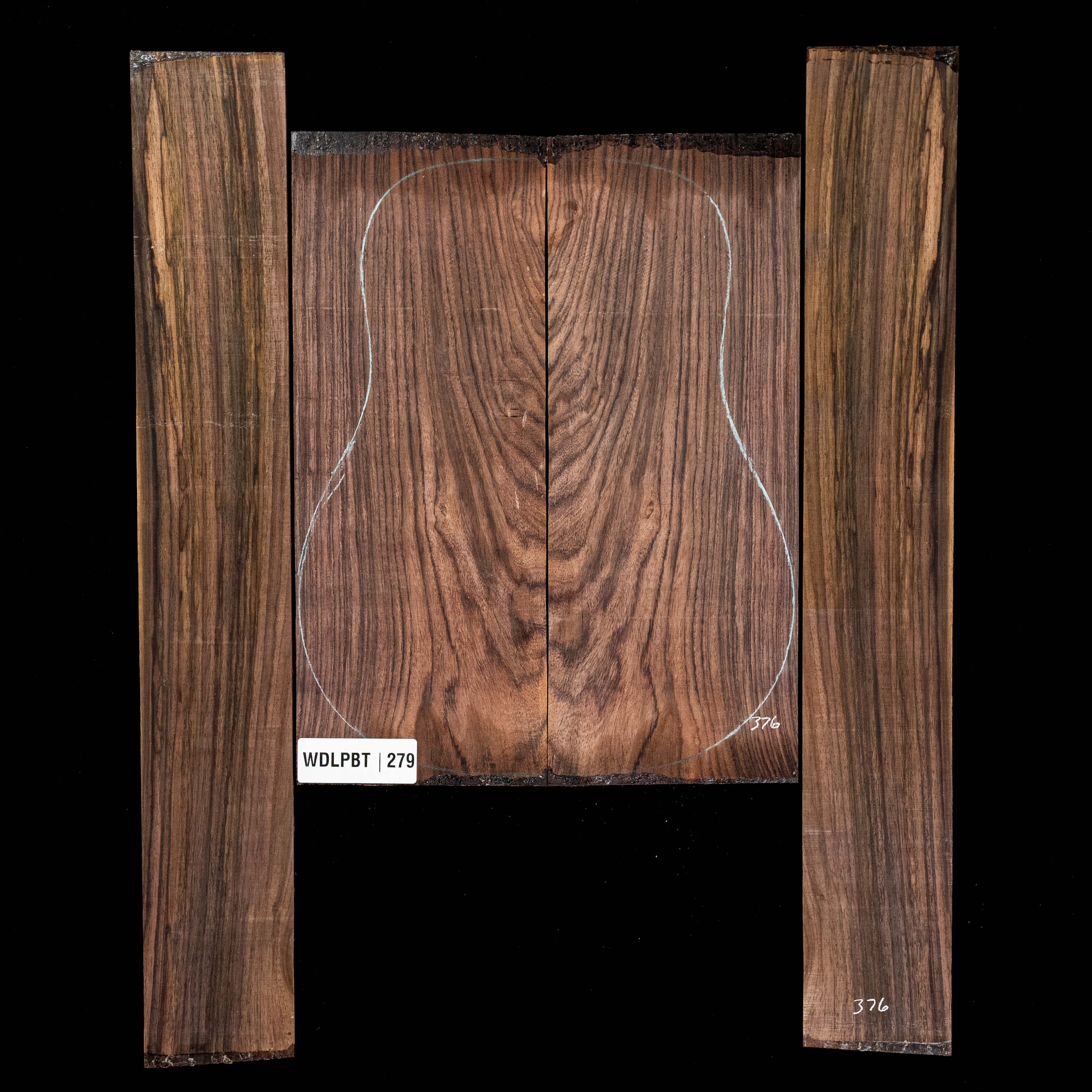 Fond + Paire d’éclisses en palissandre d’Inde Wild Grain - 279