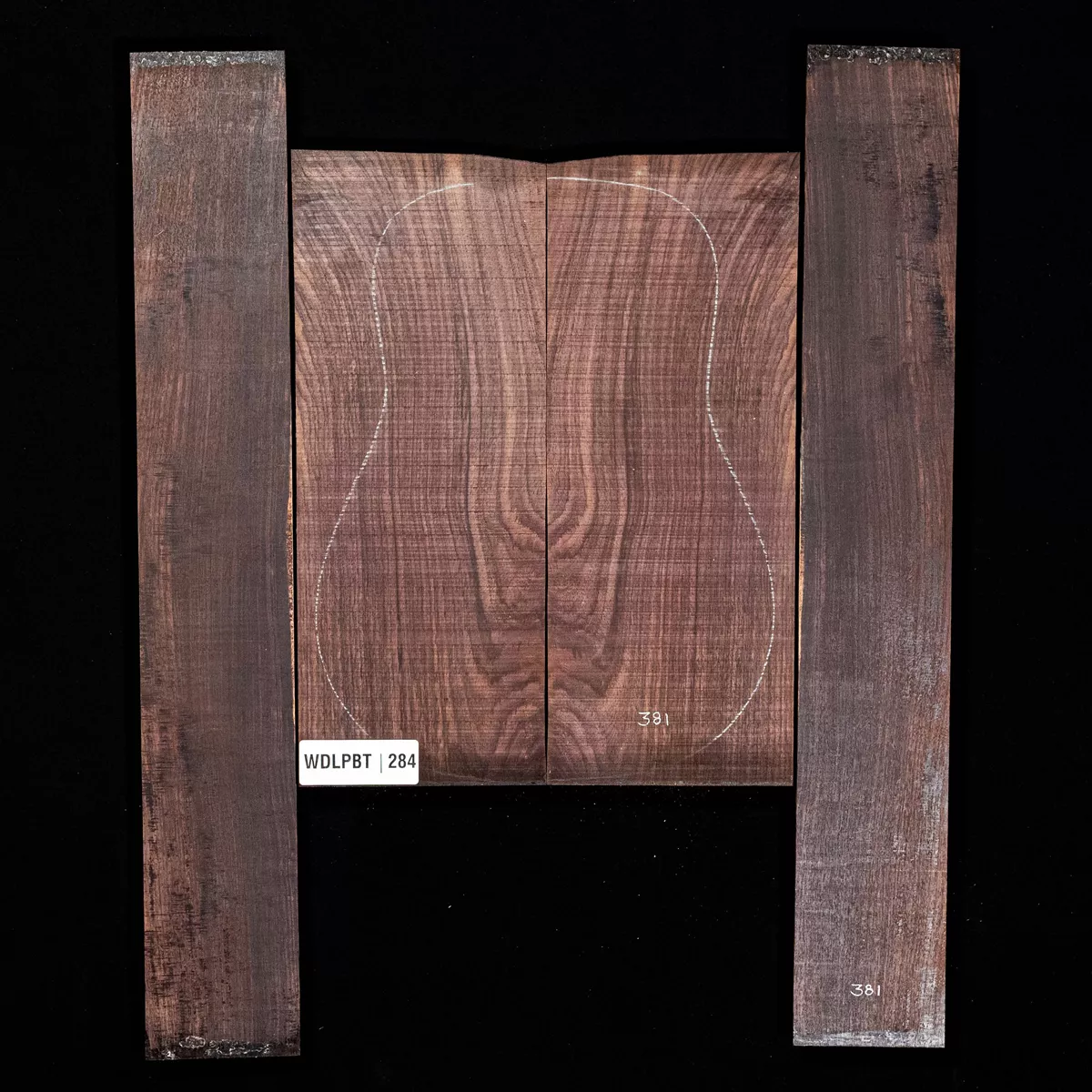 Fond + Paire d’éclisses en palissandre d’Inde Wild Grain - 2,4 Fond + Paire d’éclisses en palissandre d’Inde Wild Grain - 2,4