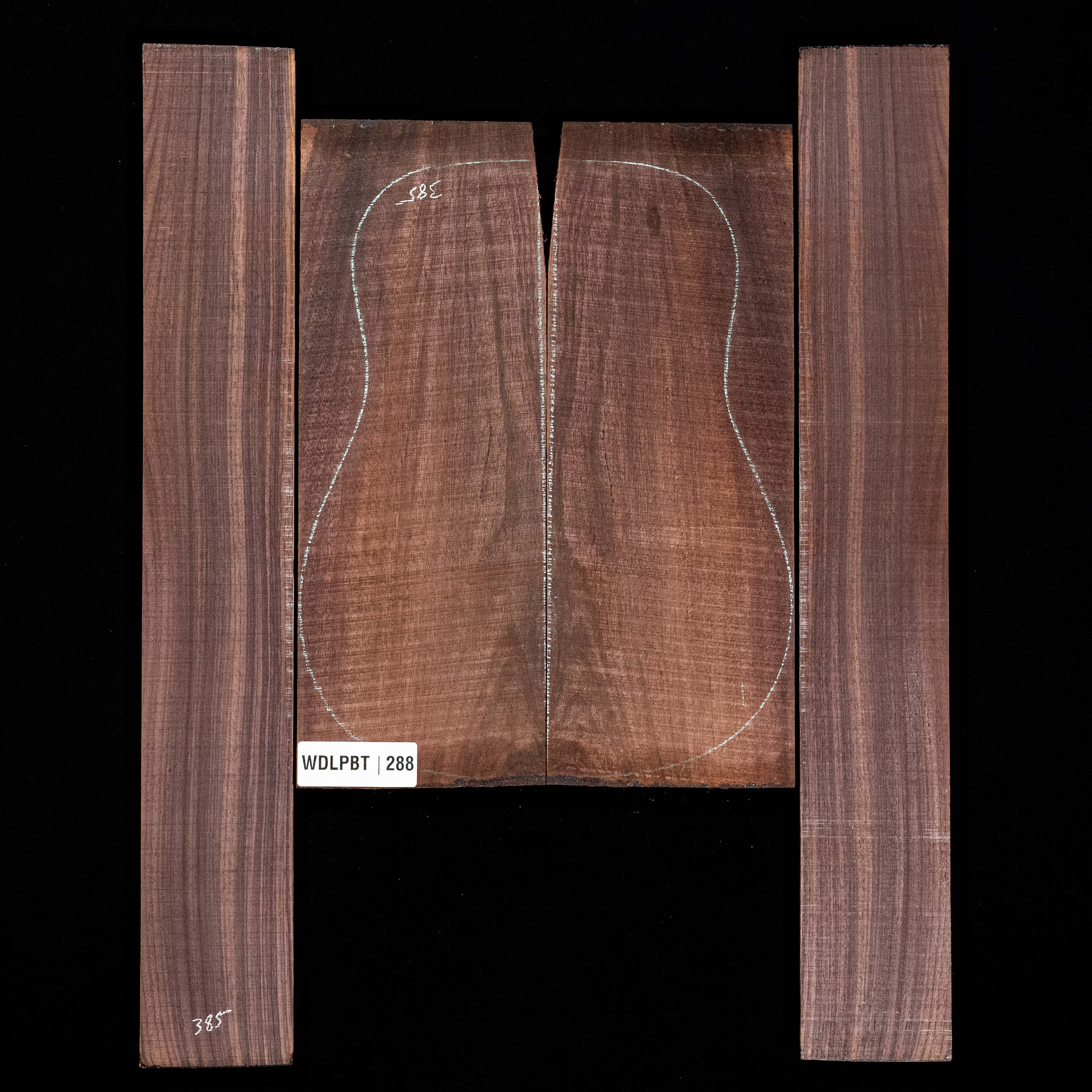Fond + Paire d’éclisses en palissandre d’Inde Wild Grain - 2,8