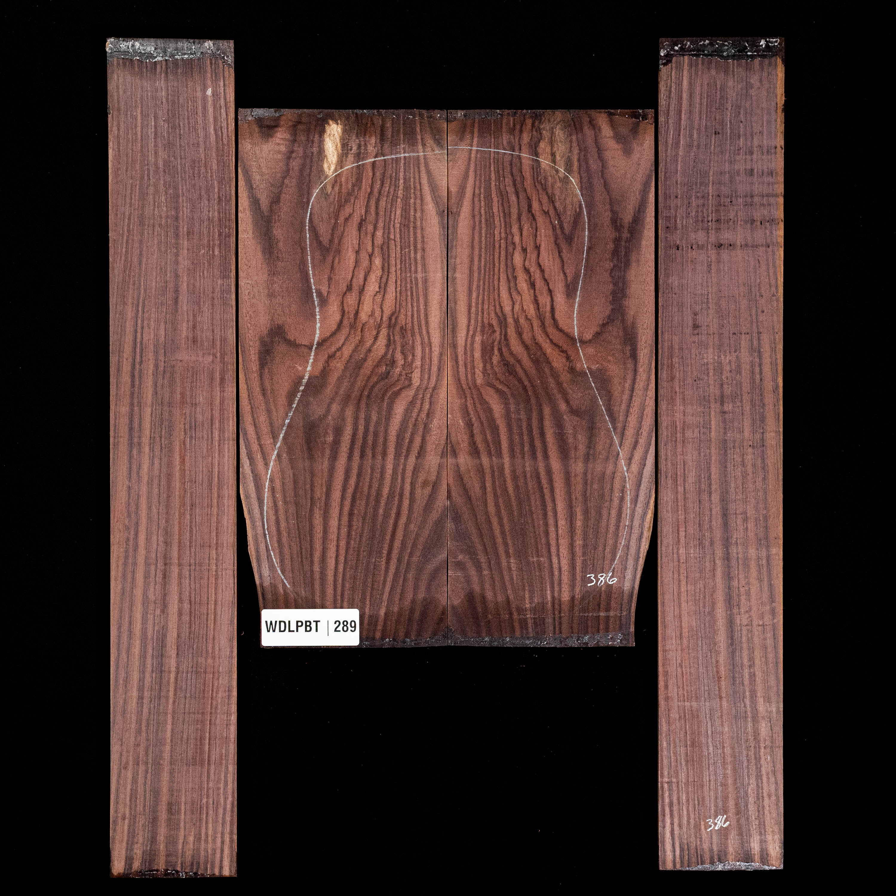 Fond + Paire d’éclisses en palissandre d’Inde Wild Grain - 2,9