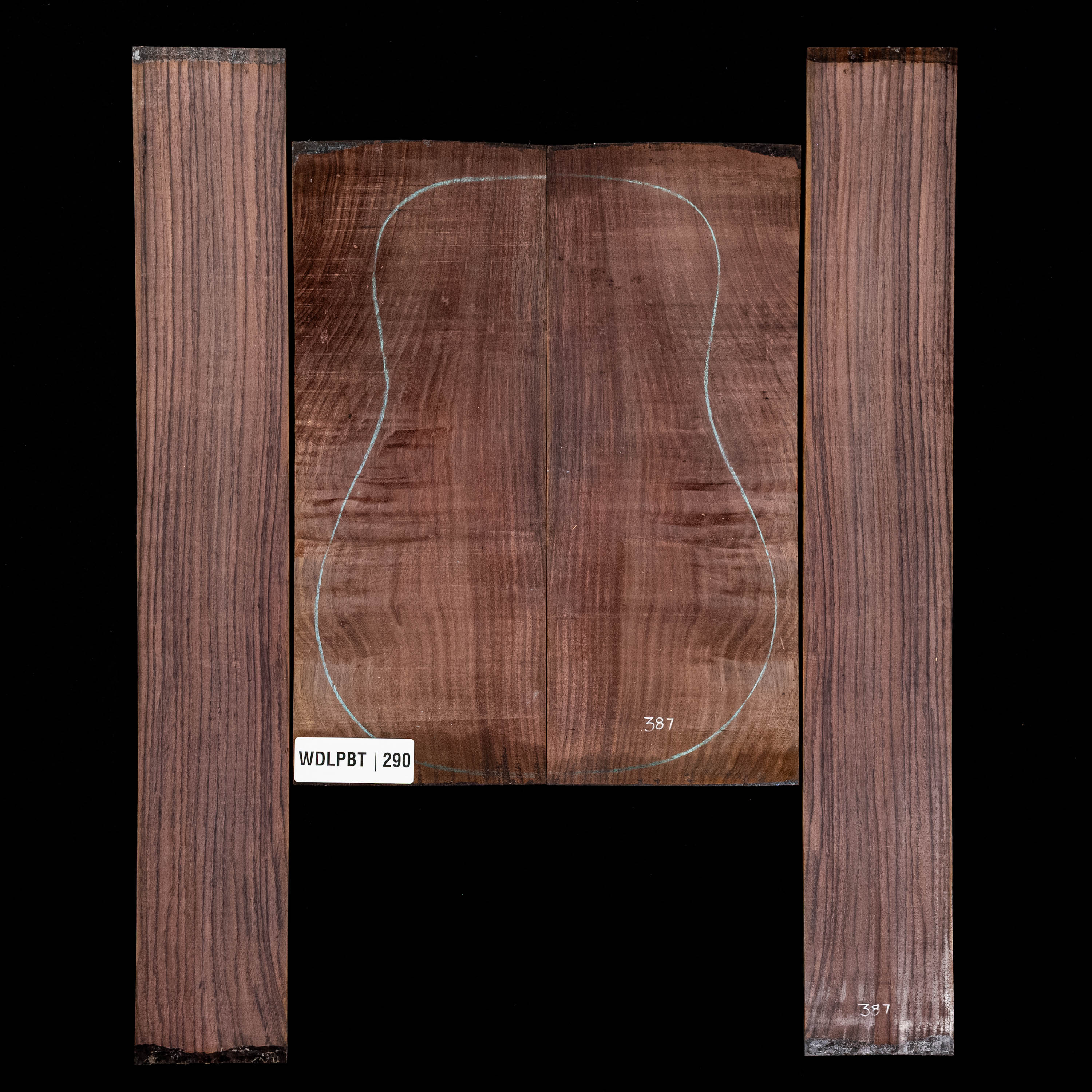 Fond + Paire d’éclisses en palissandre d’Inde Wild Grain - 2,0