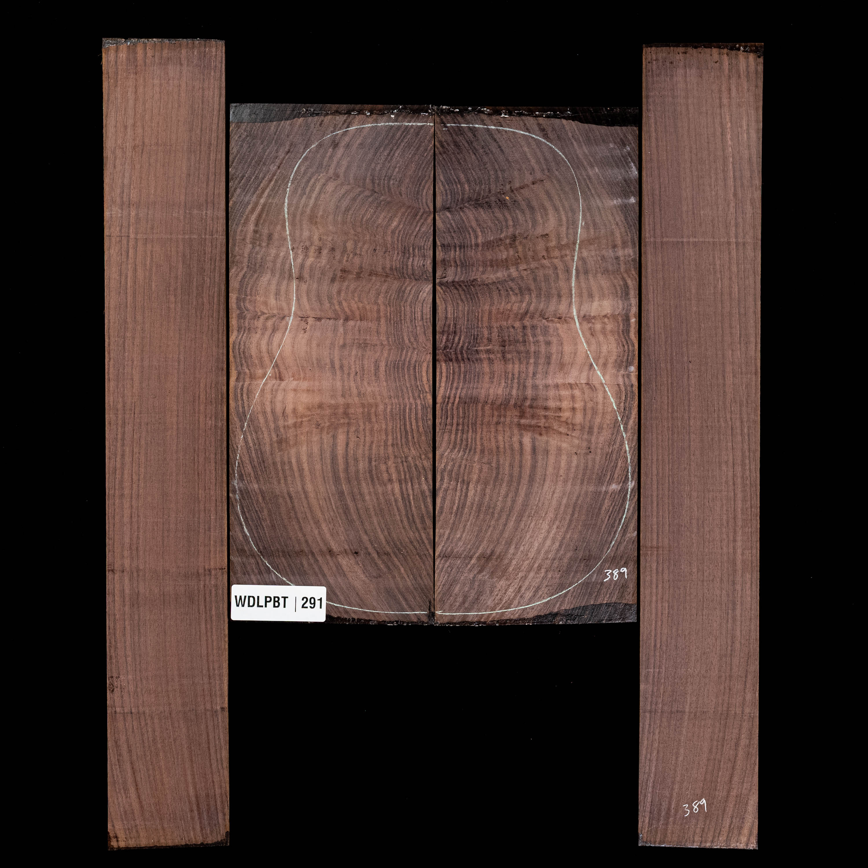 Fond + Paire d’éclisses en palissandre d’Inde Wild Grain - 2,1