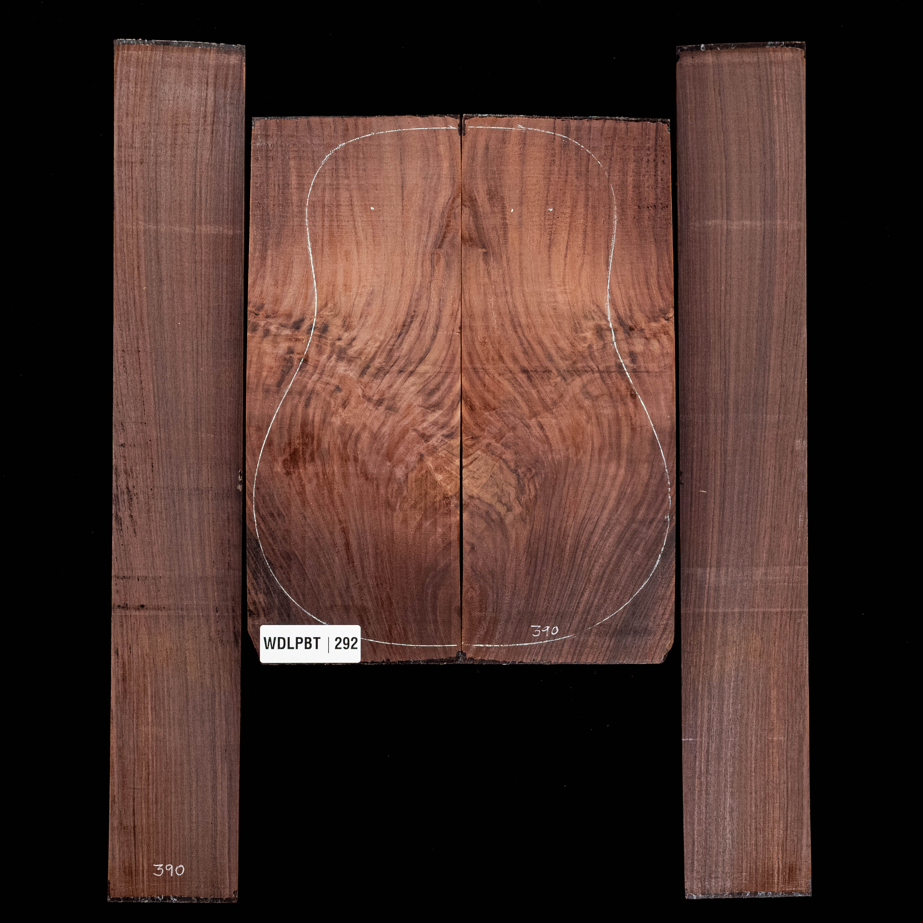 Fond + Paire d’éclisses en palissandre d’Inde Wild Grain - 2,2