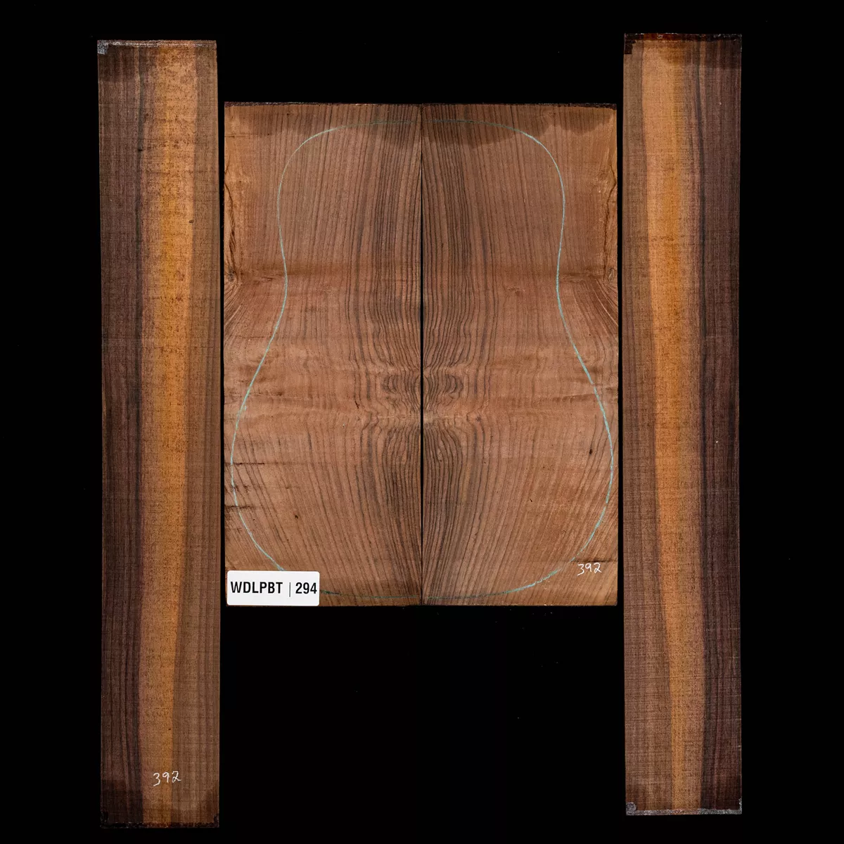 Fond + Paire d’éclisses en palissandre d’Inde Wild Grain - 2,4 Fond + Paire d’éclisses en palissandre d’Inde Wild Grain - 2,4