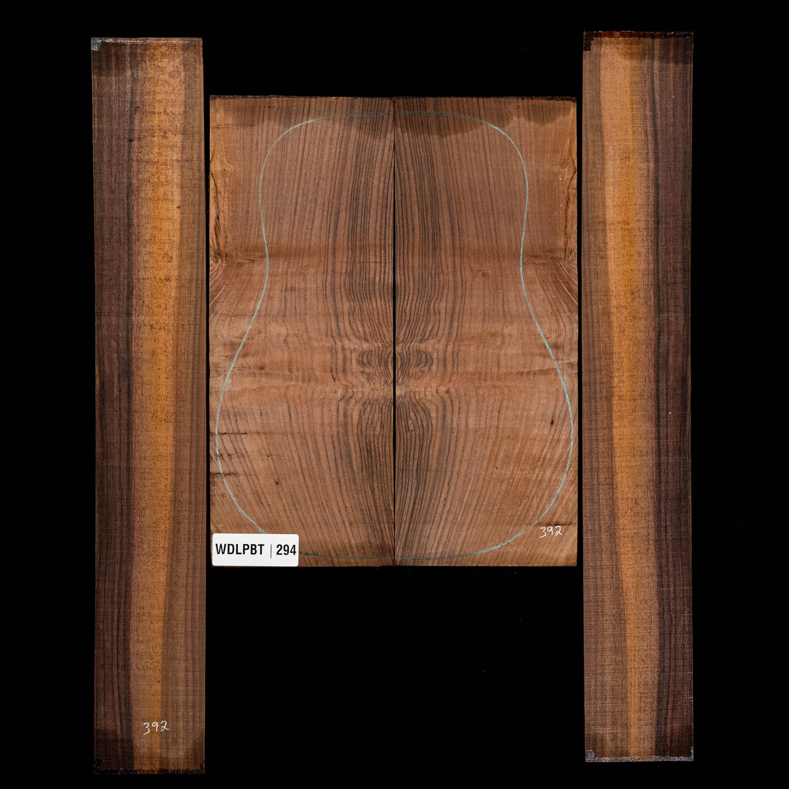 Fond + Paire d’éclisses en palissandre d’Inde Wild Grain - 294