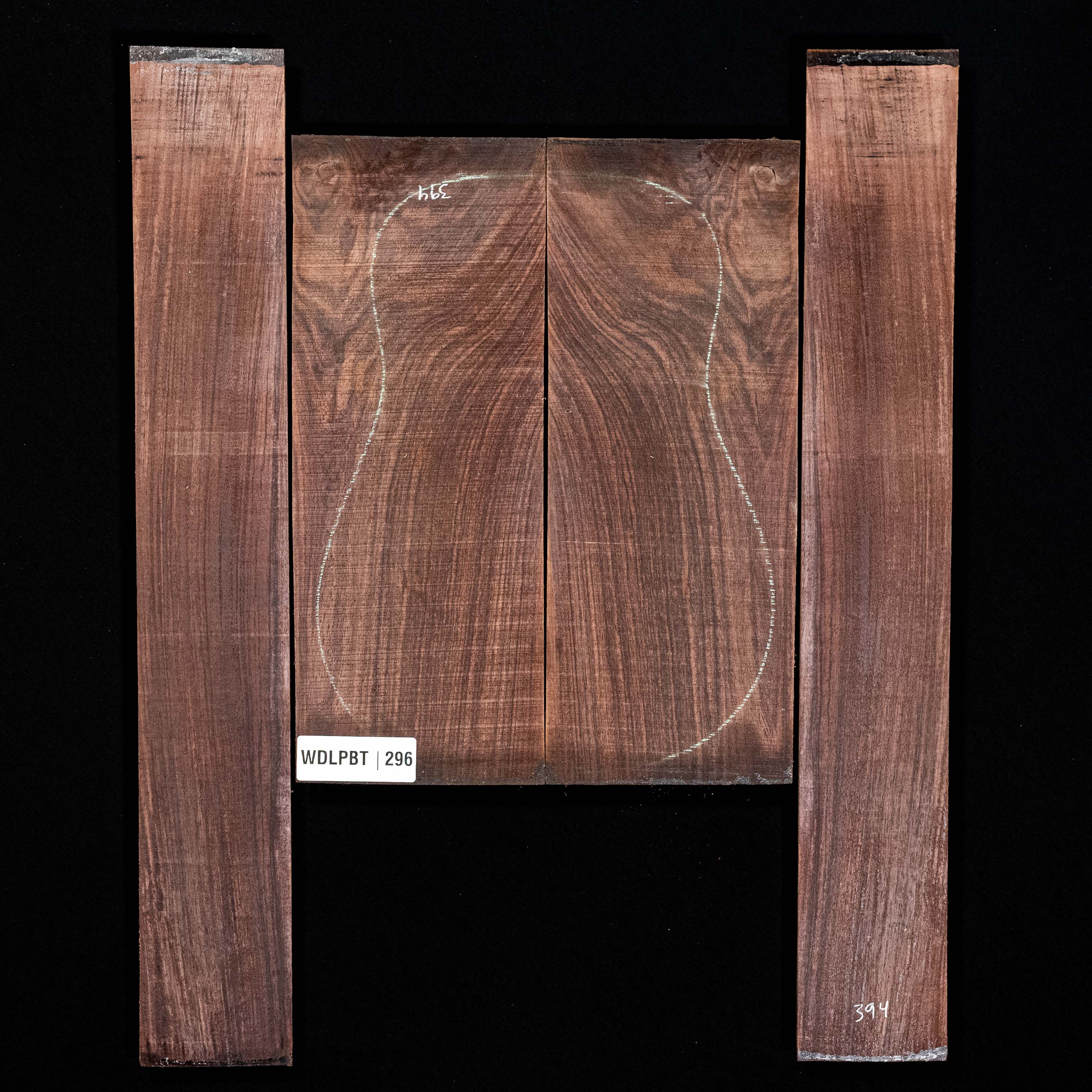 Fond + Paire d’éclisses en palissandre d’Inde Wild Grain - 2,6