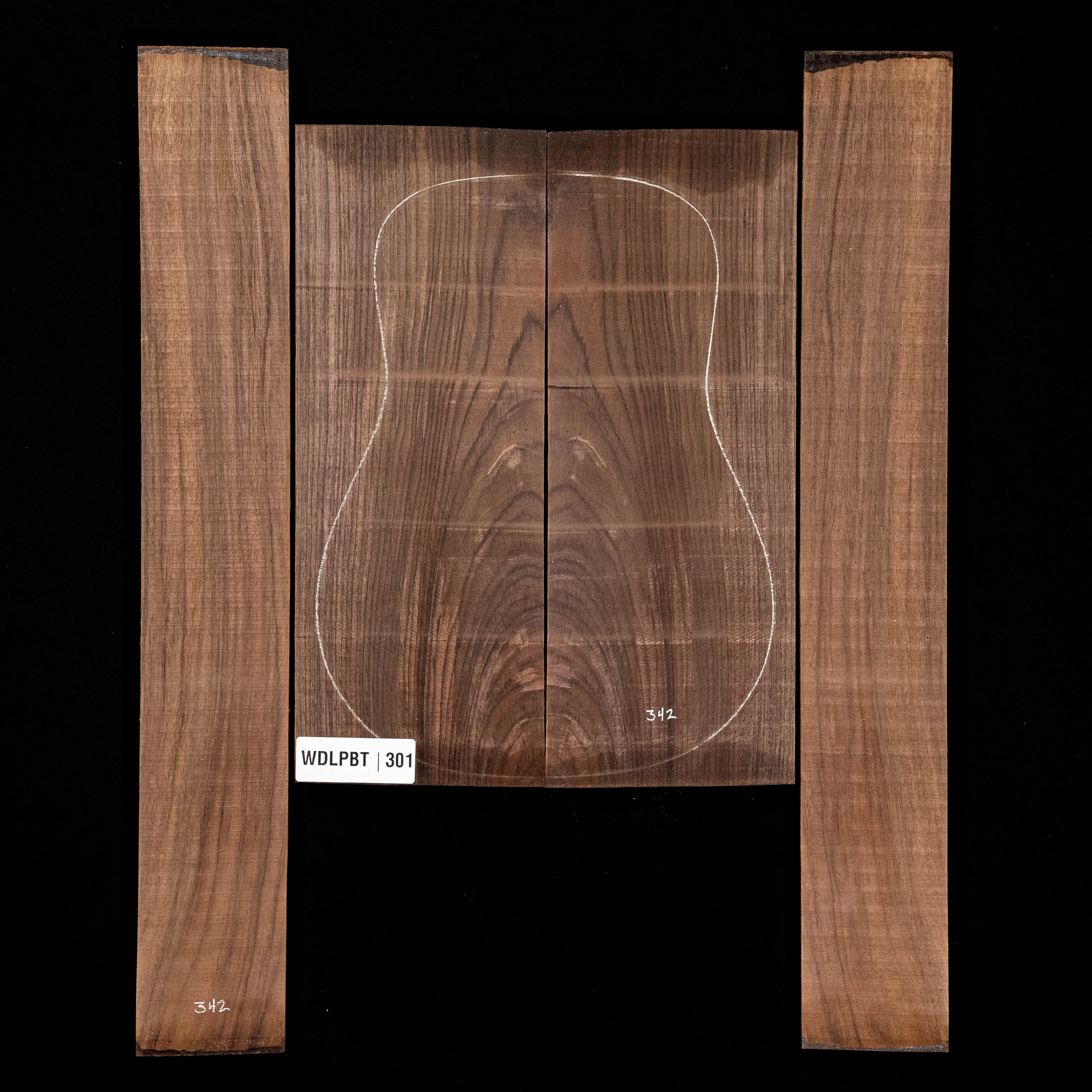 Fond + Paire d’éclisses en palissandre d’Inde Wild Grain - 3,1