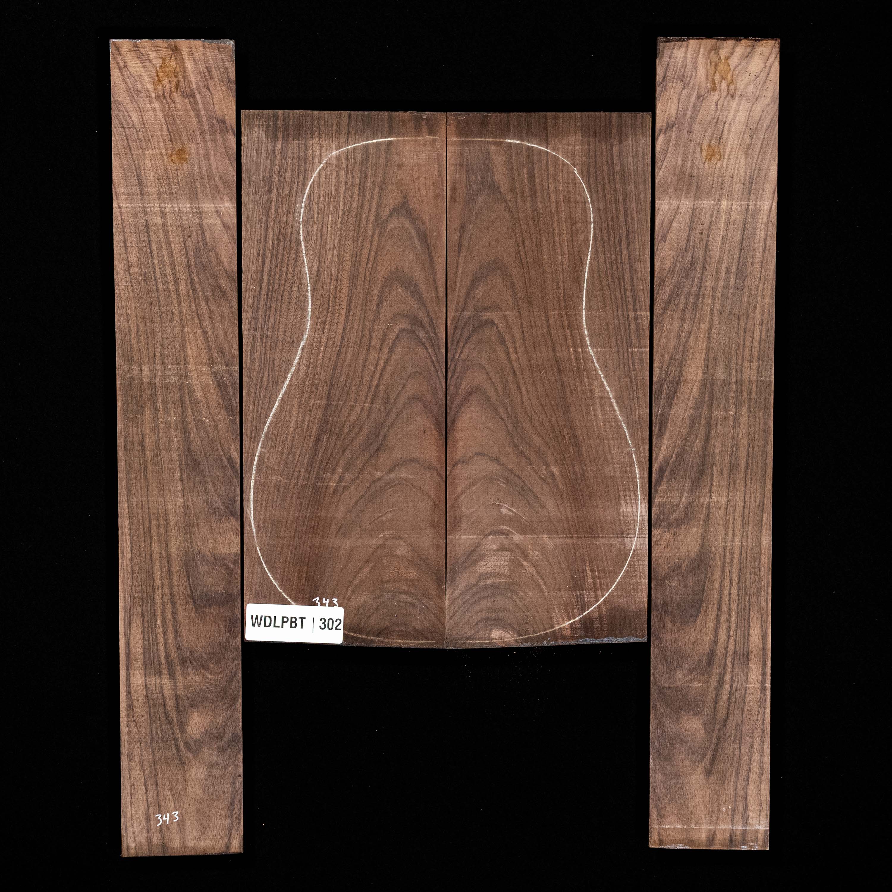 Fond + Paire d’éclisses en palissandre d’Inde Wild Grain - 3,2