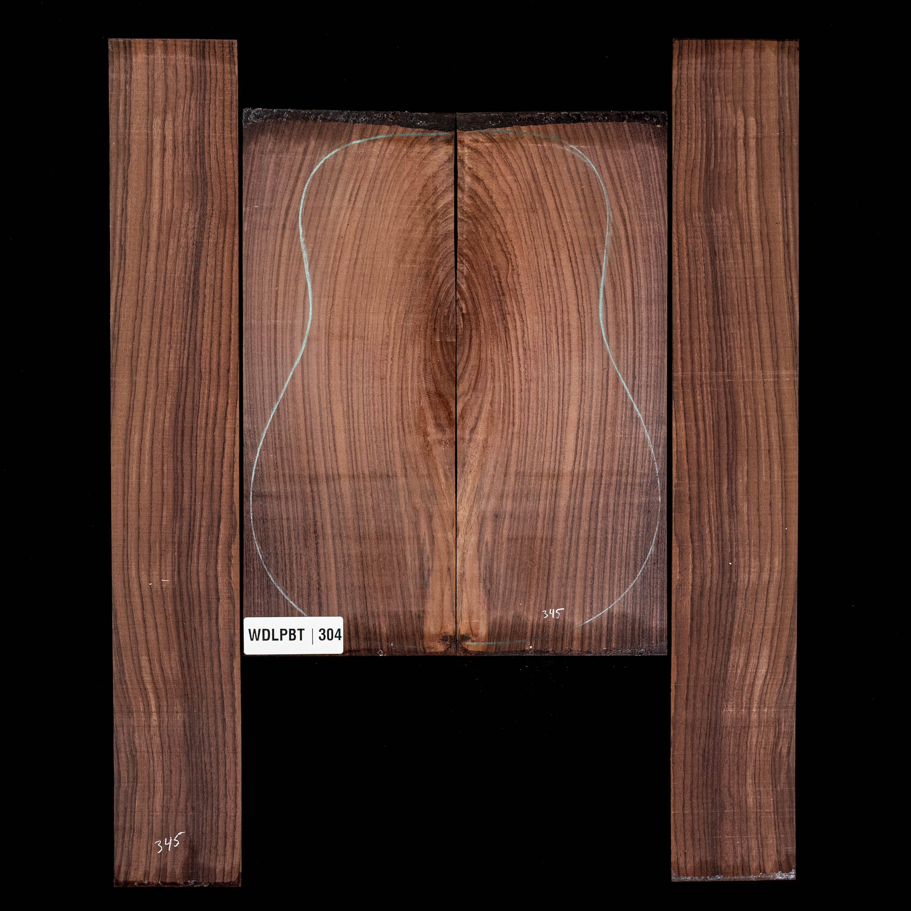 Fond + Paire d’éclisses en palissandre d’Inde Wild Grain - 3,4