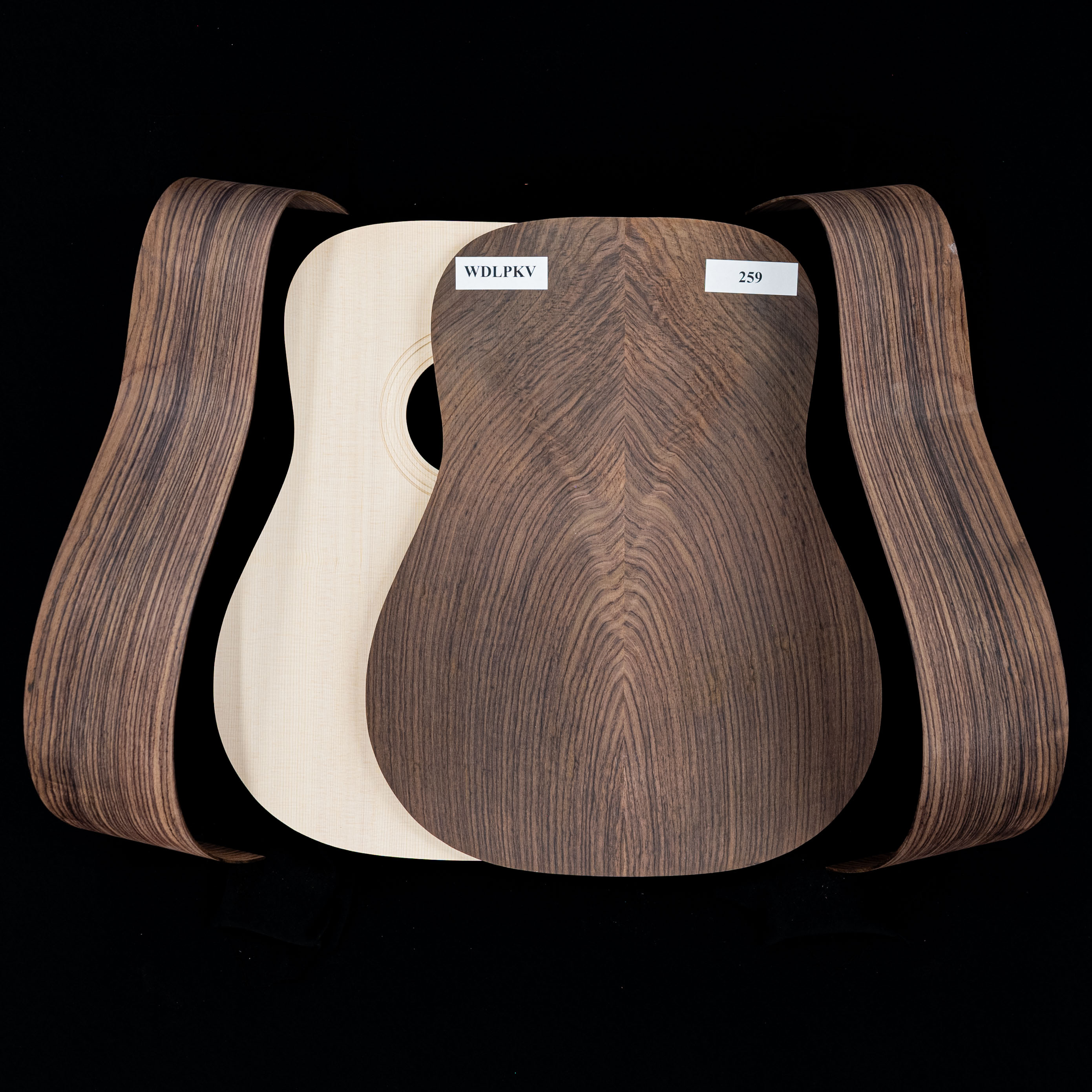 Kit de bois de rose à grain sauvage WoodStax redouté, col boulonné - 259 Kit de bois de rose à grain sauvage WoodStax redouté, col boulonné - 259