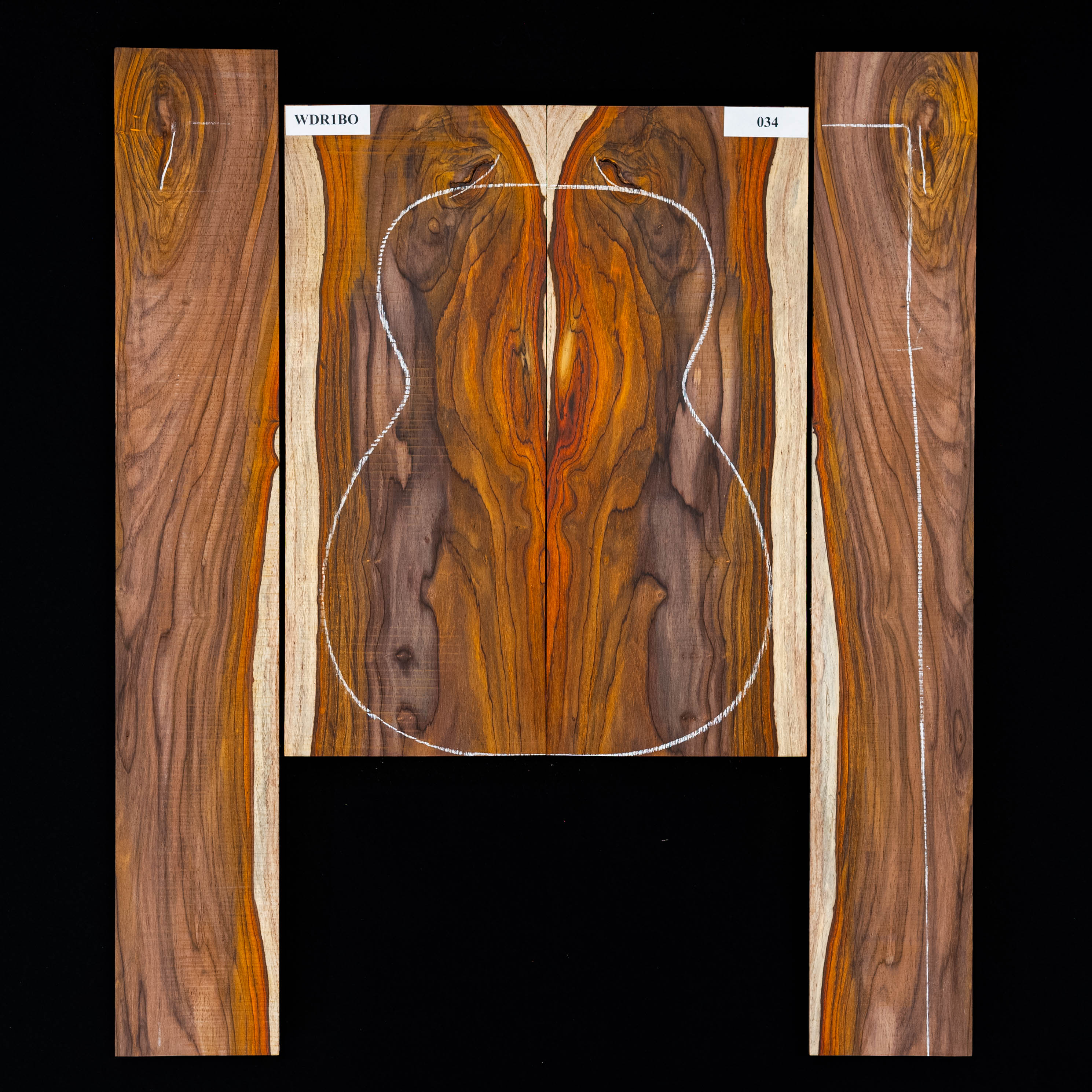 Ensemble dos et côtés Cocobolo - 034 Ensemble dos et côtés Cocobolo - 034