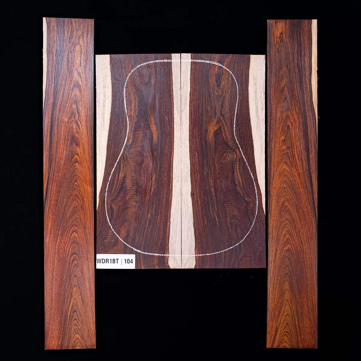 Ensemble dos et côtés Cocobolo - 104 Ensemble dos et côtés Cocobolo - 104