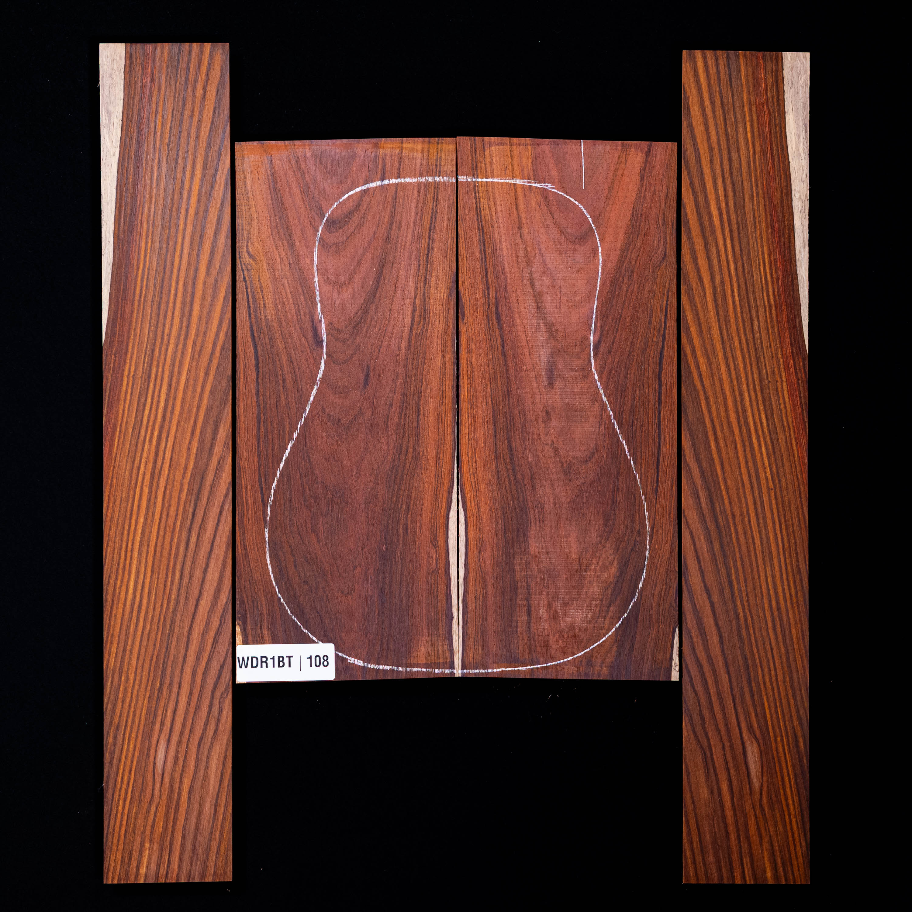 Dos Cocobolo + paire d’éclisses - 108 Dos Cocobolo + paire d’éclisses - 108