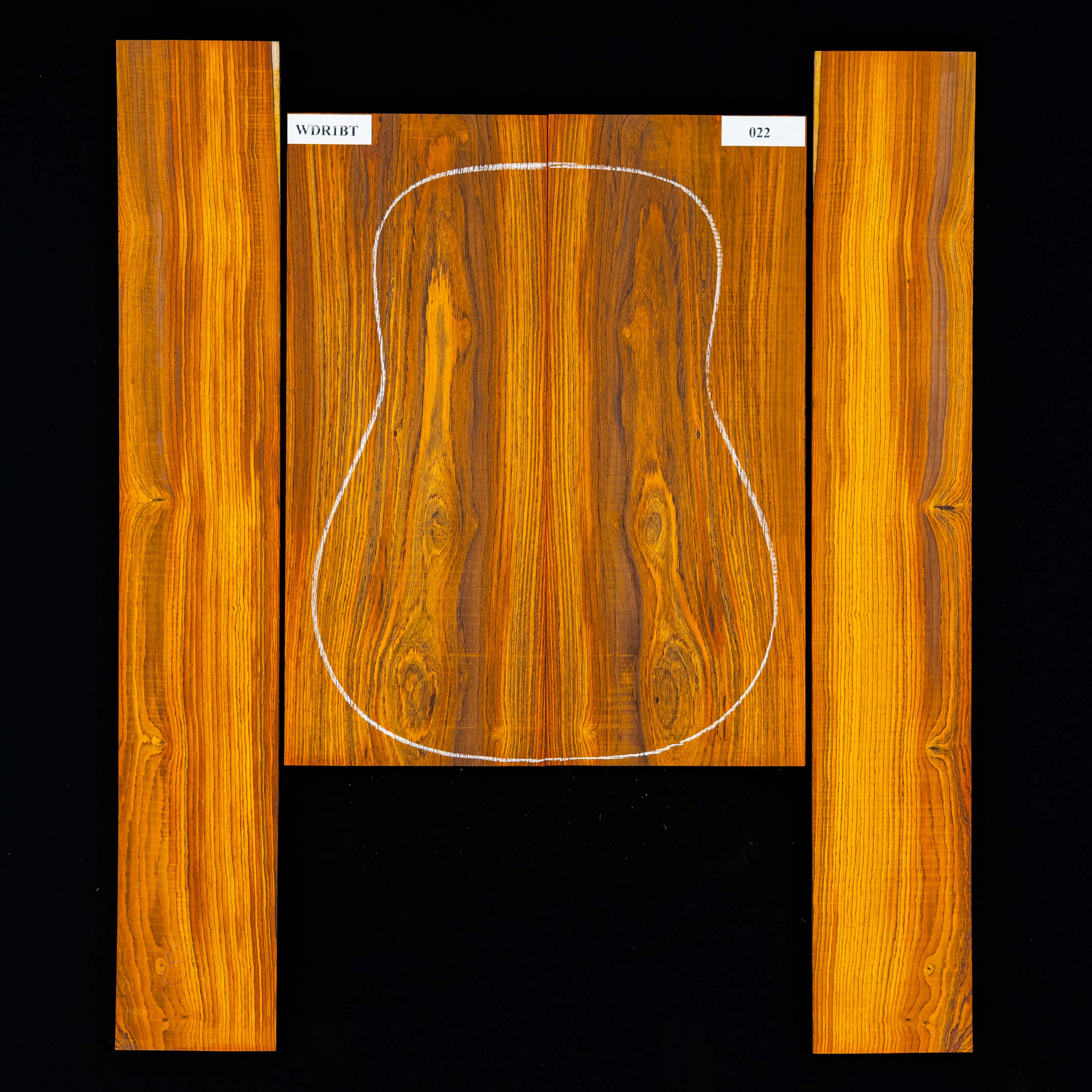 Dos Cocobolo + paire d’éclisses - 022 Dos Cocobolo + paire d’éclisses - 022