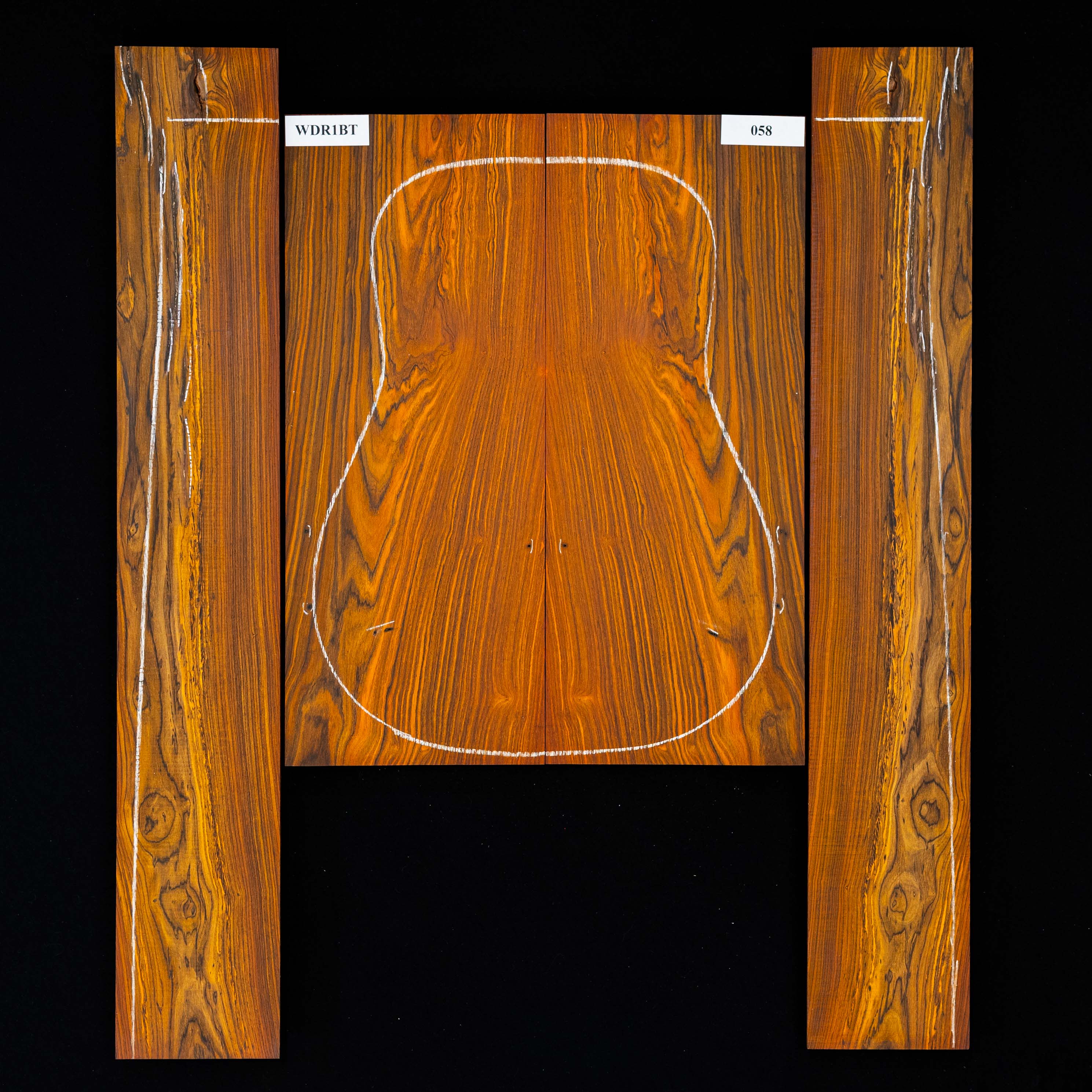 Ensemble dos et côtés Cocobolo - 058 Ensemble dos et côtés Cocobolo - 058