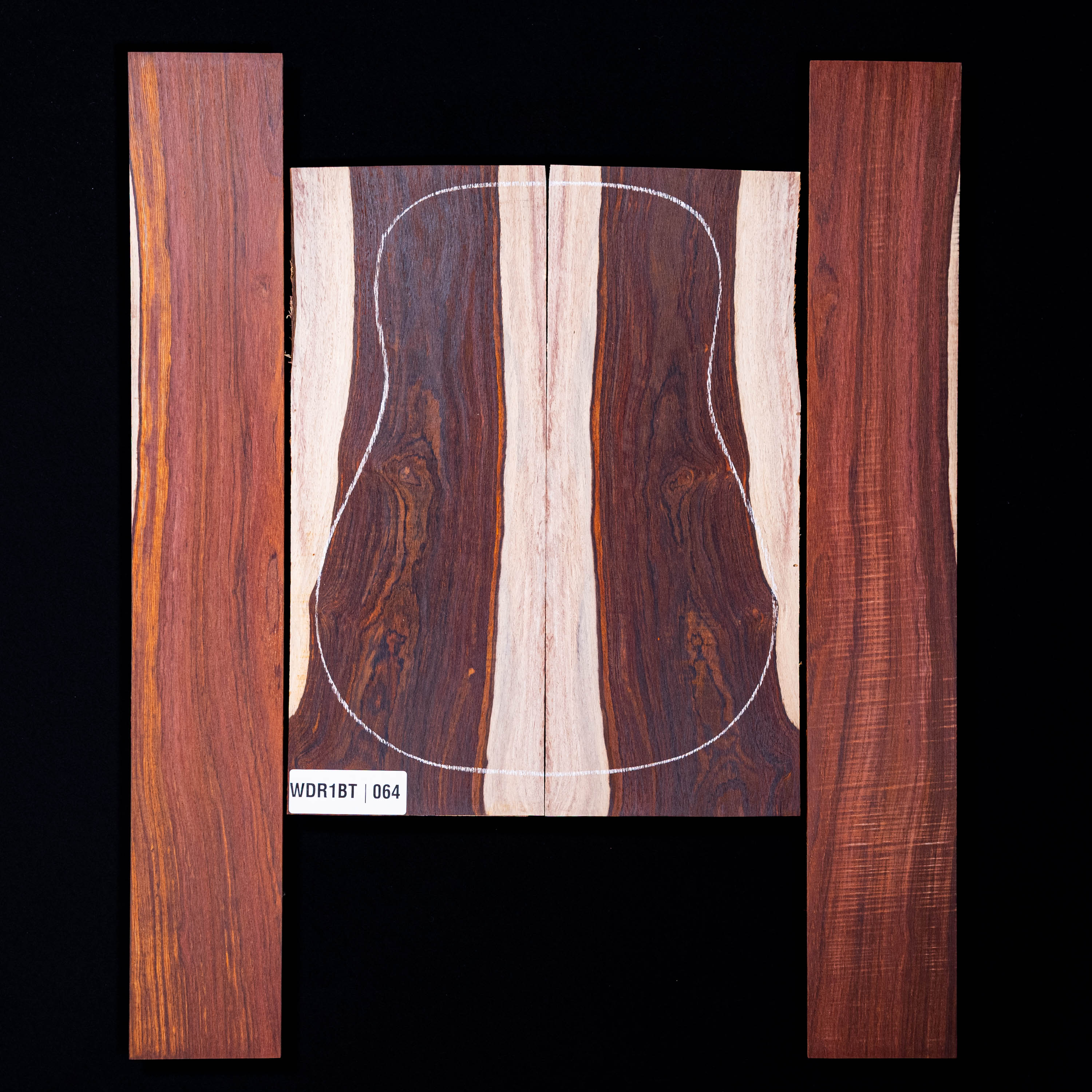 Dos Cocobolo + paire d’éclisses - 064 Dos Cocobolo + paire d’éclisses - 064