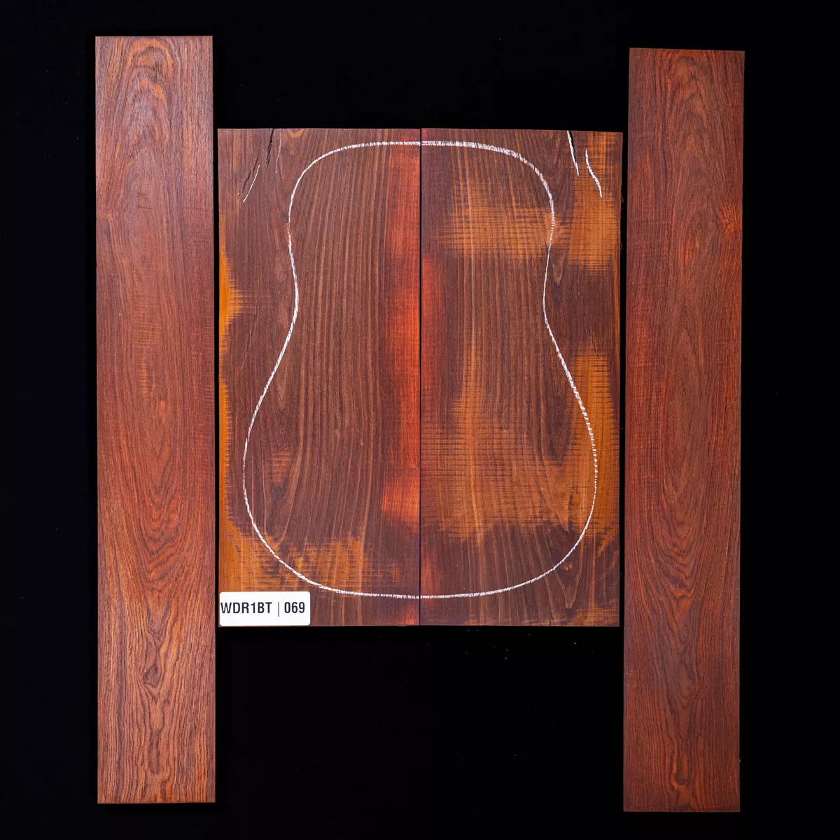 Ensemble dos et côtés Cocobolo - 0,9 Ensemble dos et côtés Cocobolo - 0,9