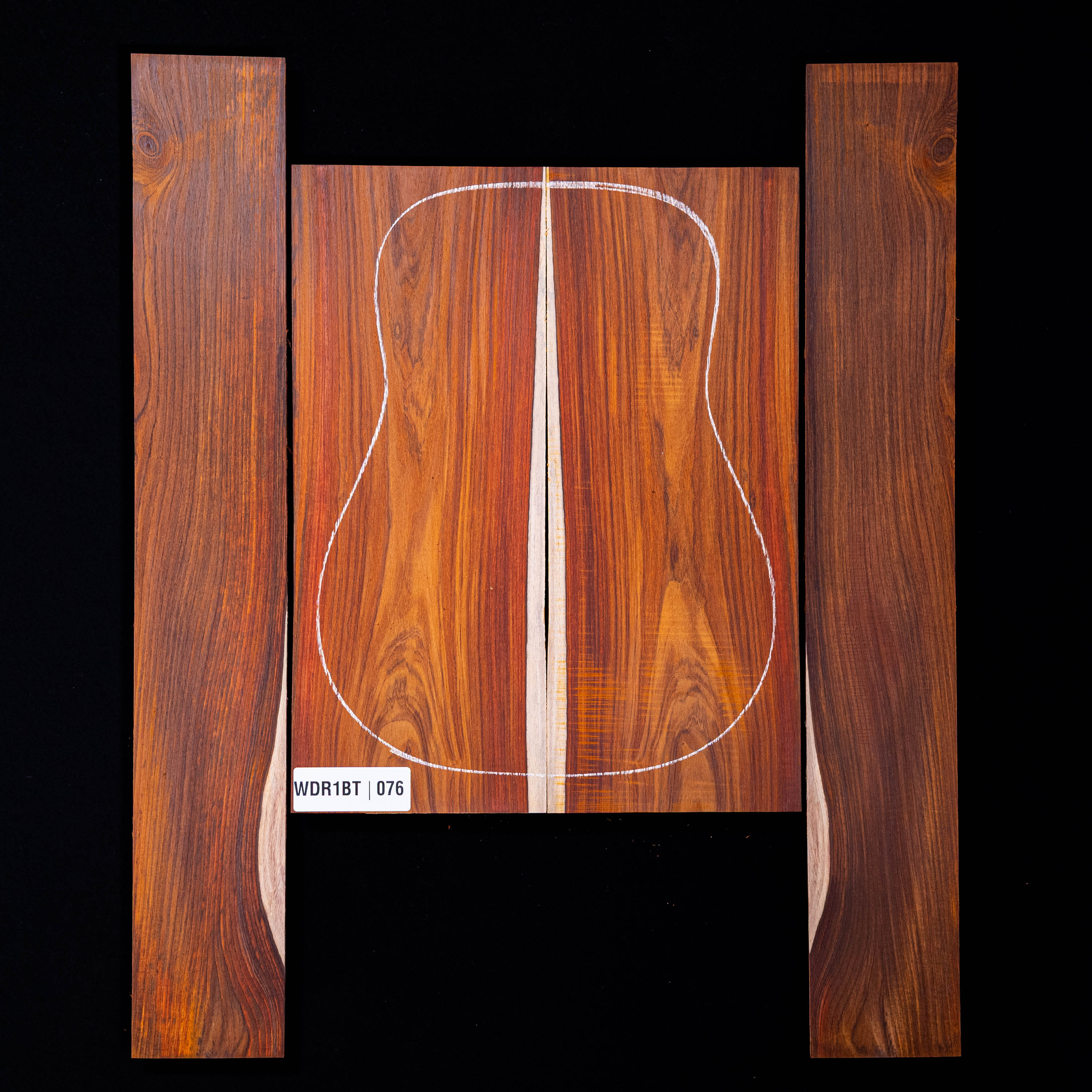 Dos Cocobolo + paire d’éclisses - 076 Dos Cocobolo + paire d’éclisses - 076