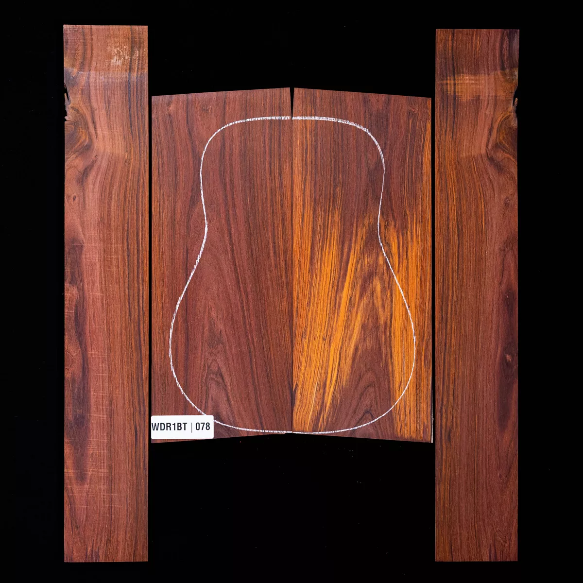 Ensemble dos et côtés Cocobolo - 0,8 Ensemble dos et côtés Cocobolo - 0,8