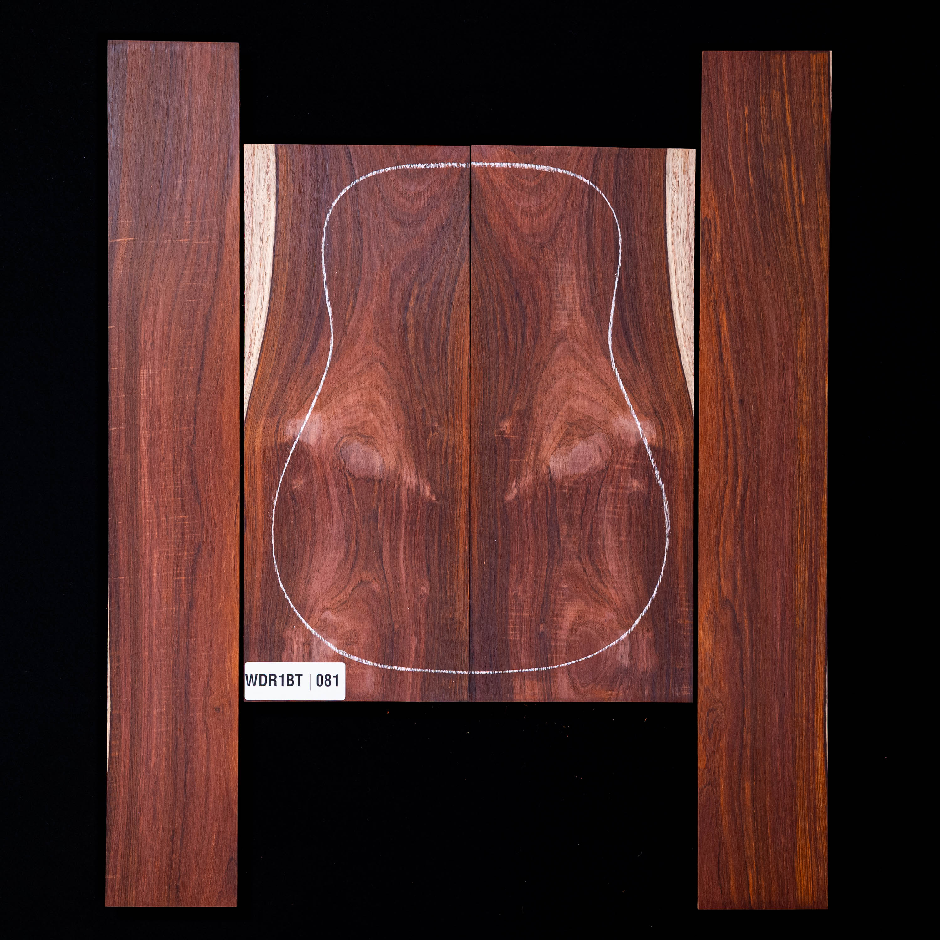 Dos Cocobolo + paire d’éclisses - 081 Dos Cocobolo + paire d’éclisses - 081