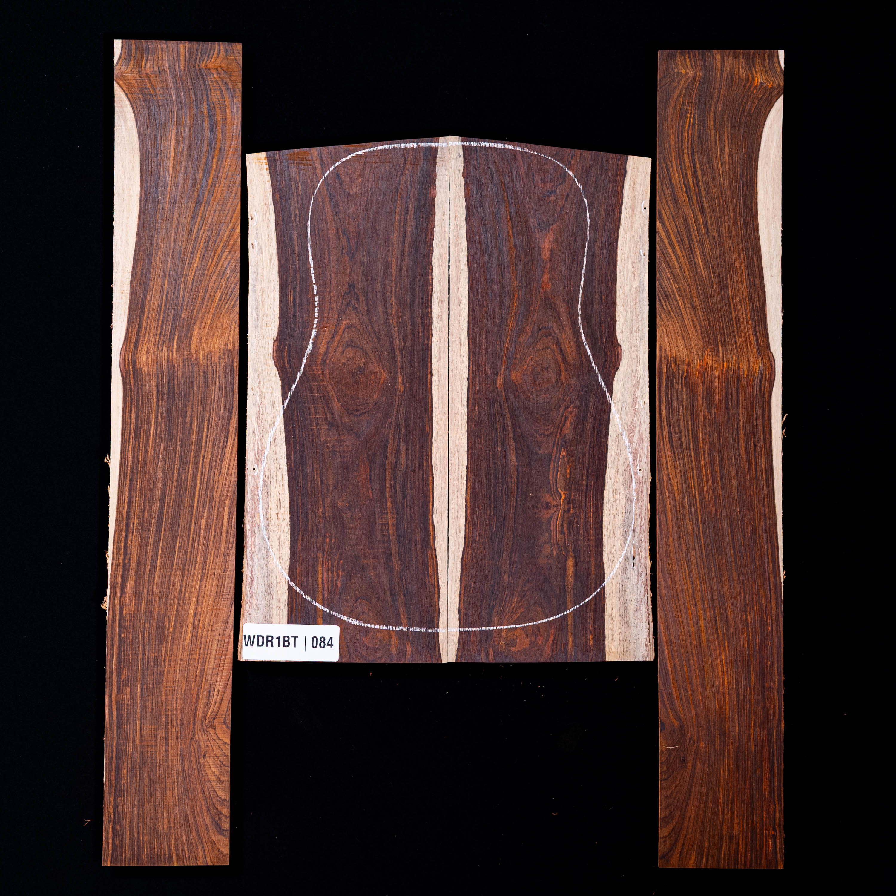 Dos Cocobolo + paire d’éclisses - 084 Dos Cocobolo + paire d’éclisses - 084