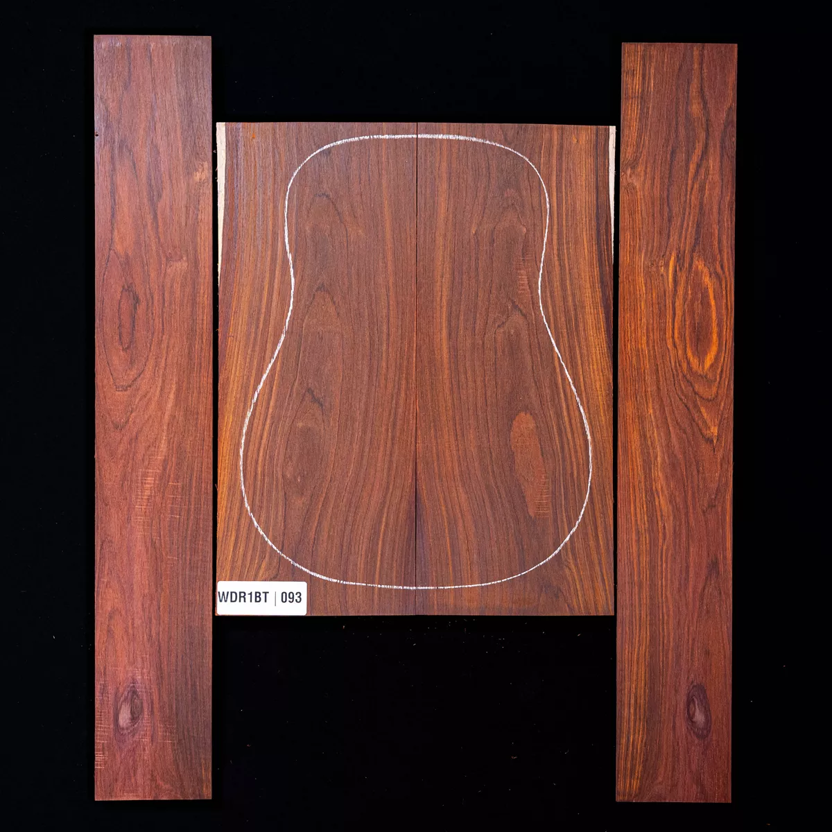 Ensemble dos et côtés Cocobolo - 0,3 Ensemble dos et côtés Cocobolo - 0,3