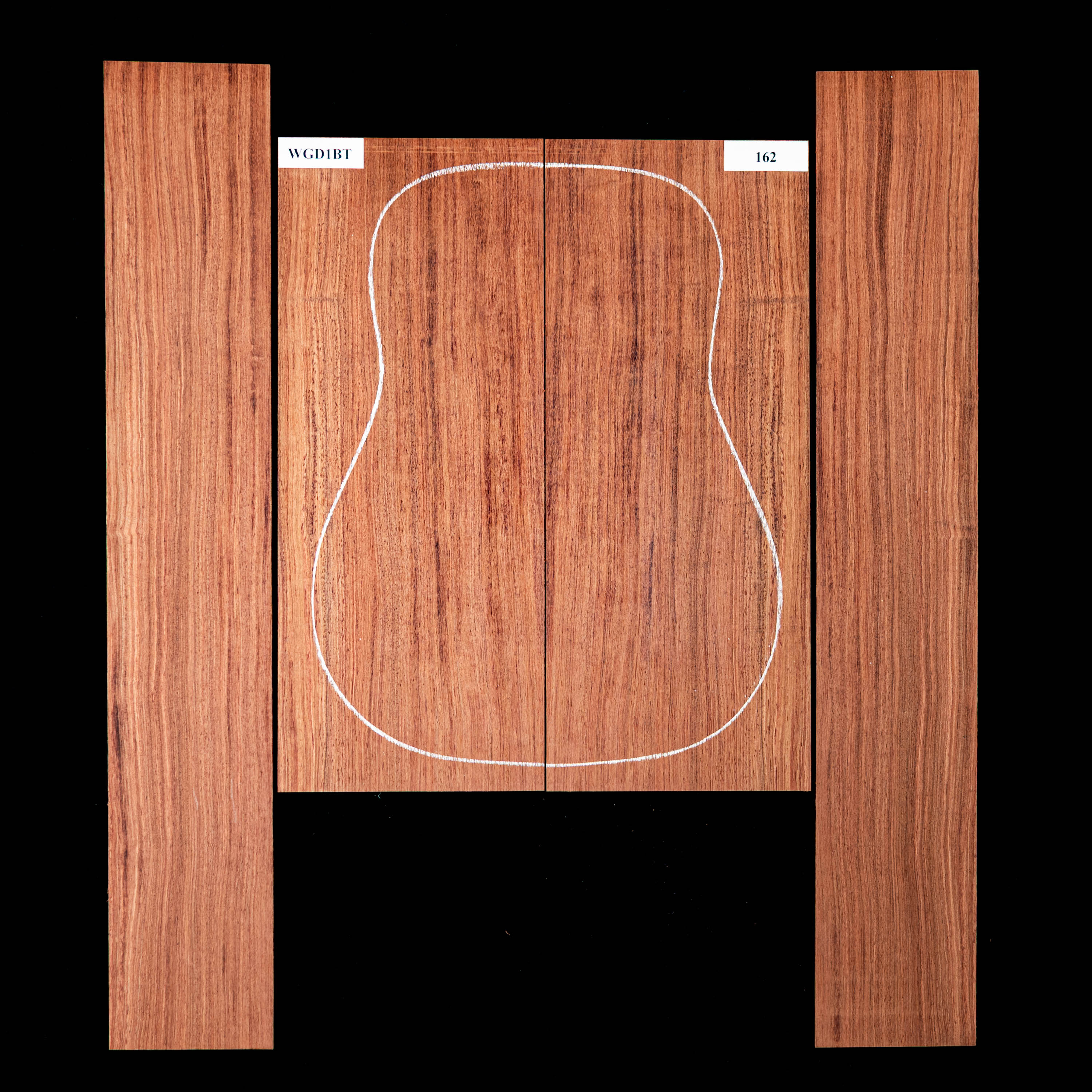 Fond + Paire d’éclisses en bubinga noir - 162