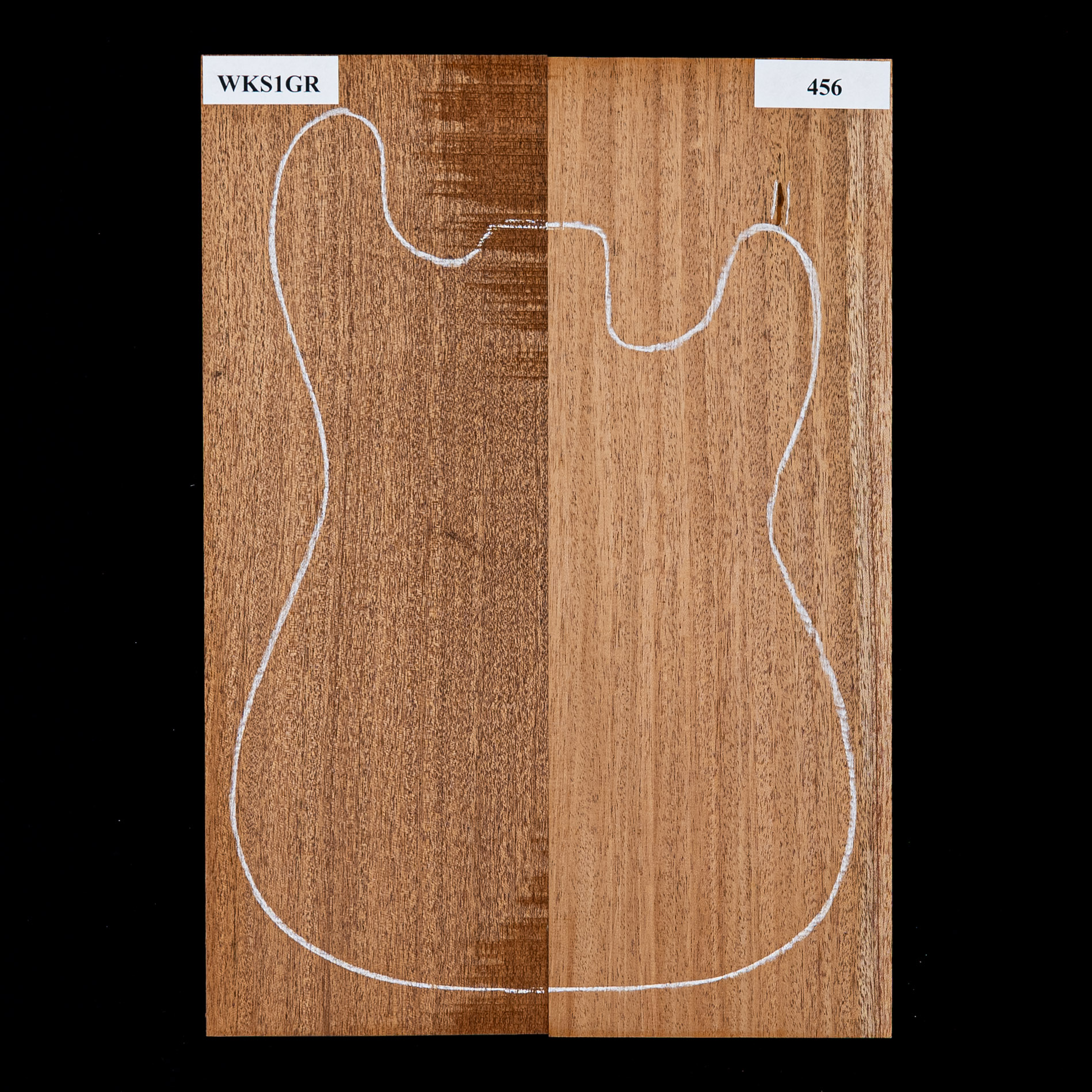 Plaque de corps en acajou du Sénégal, 2 pièces (9,7 livres) - 456 Plaque de corps en acajou du Sénégal, 2 pièces (9,7 livres) - 456