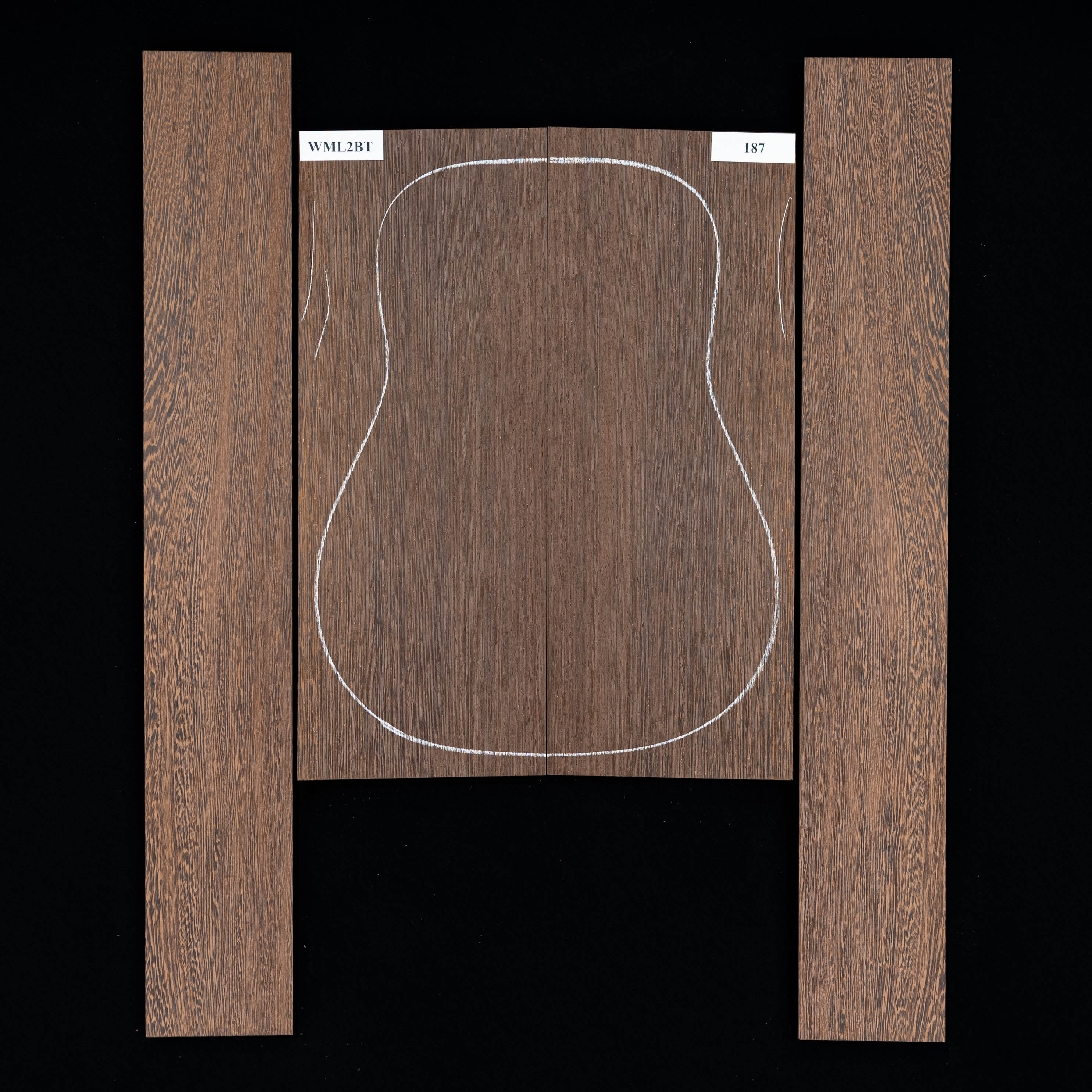 Fond + Paire d’éclisses en Wenge - 187 Fond + Paire d’éclisses en Wenge - 187