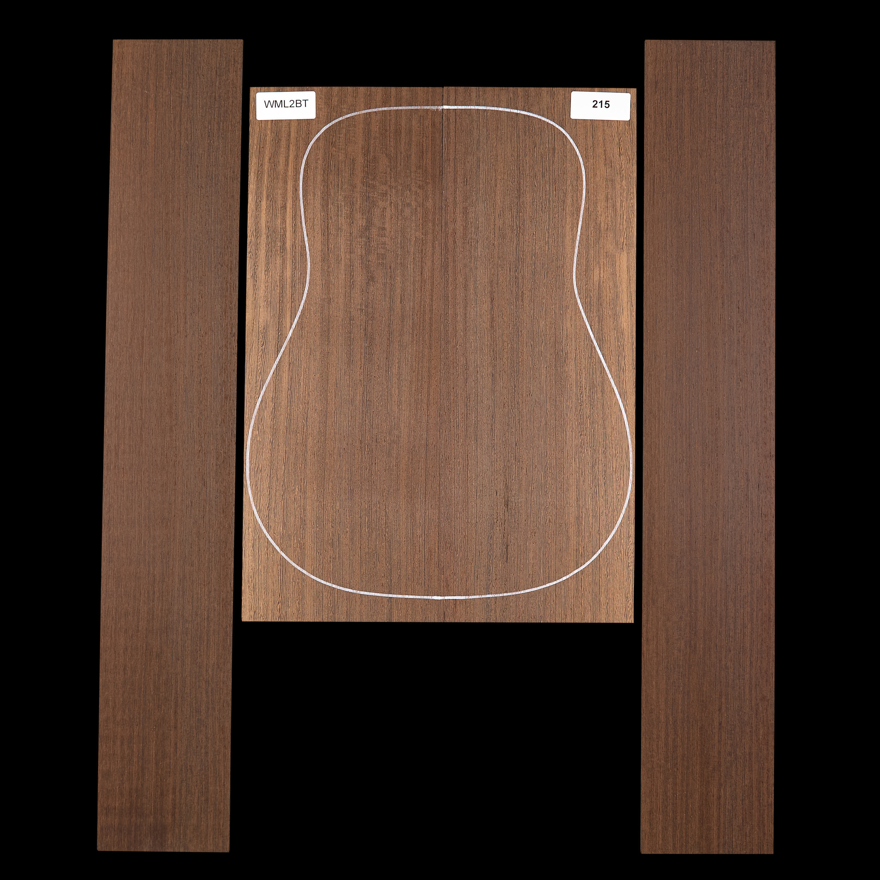 Fond + Paire d’éclisses en Wenge - 215 Fond + Paire d’éclisses en Wenge - 215