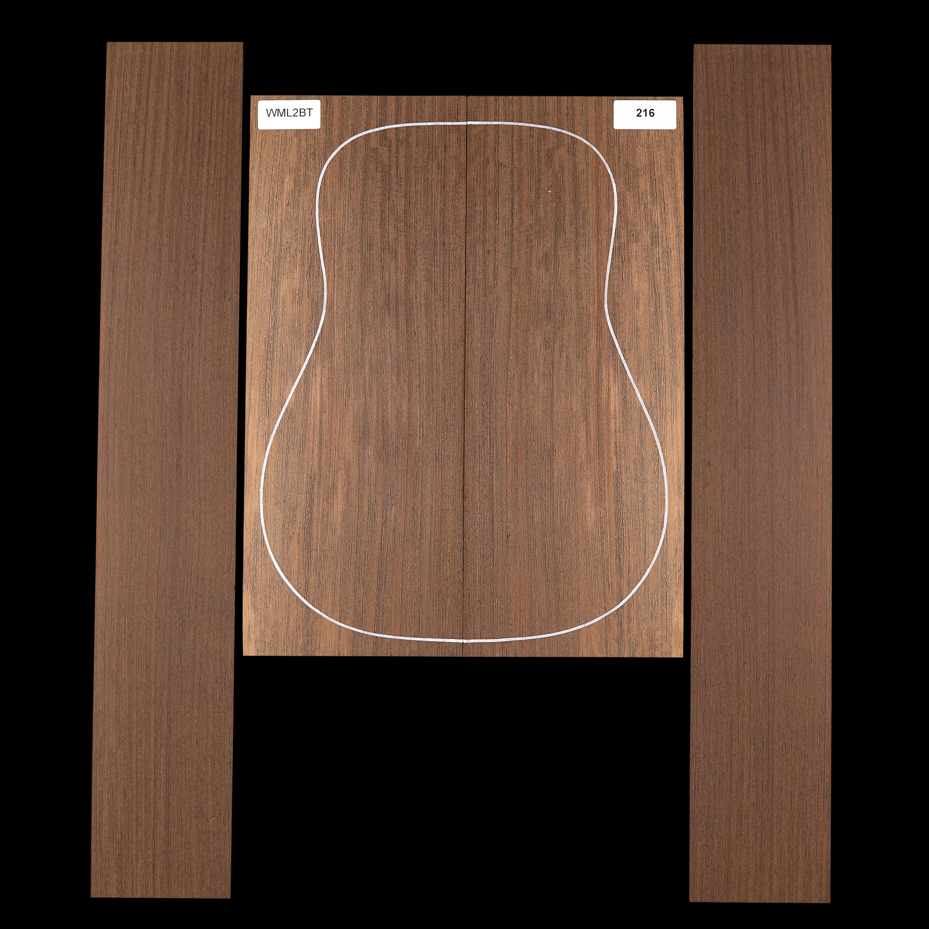 Fond + Paire d’éclisses en Wenge - 216 Fond + Paire d’éclisses en Wenge - 216