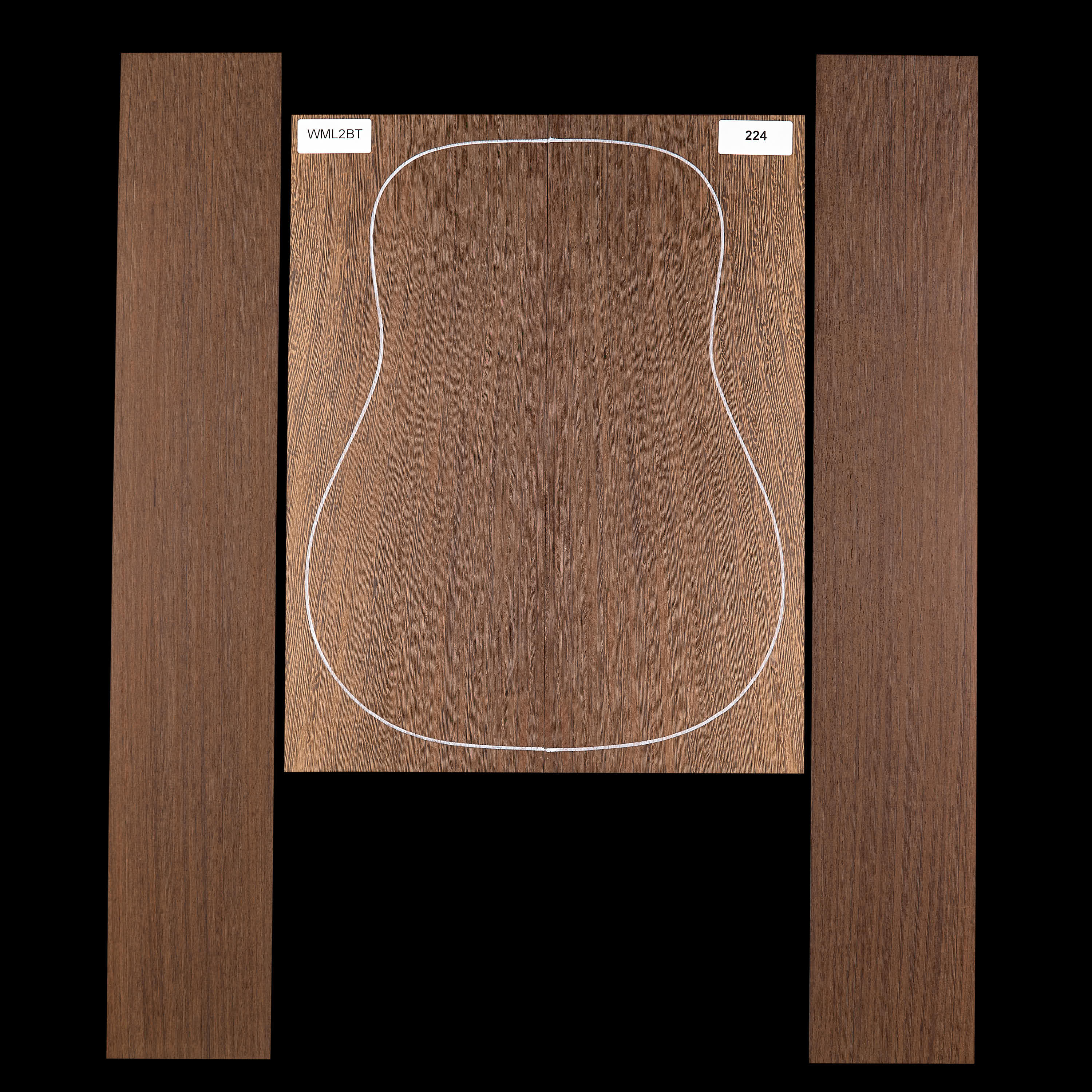 Fond + Paire d’éclisses en Wenge - 224 Fond + Paire d’éclisses en Wenge - 224