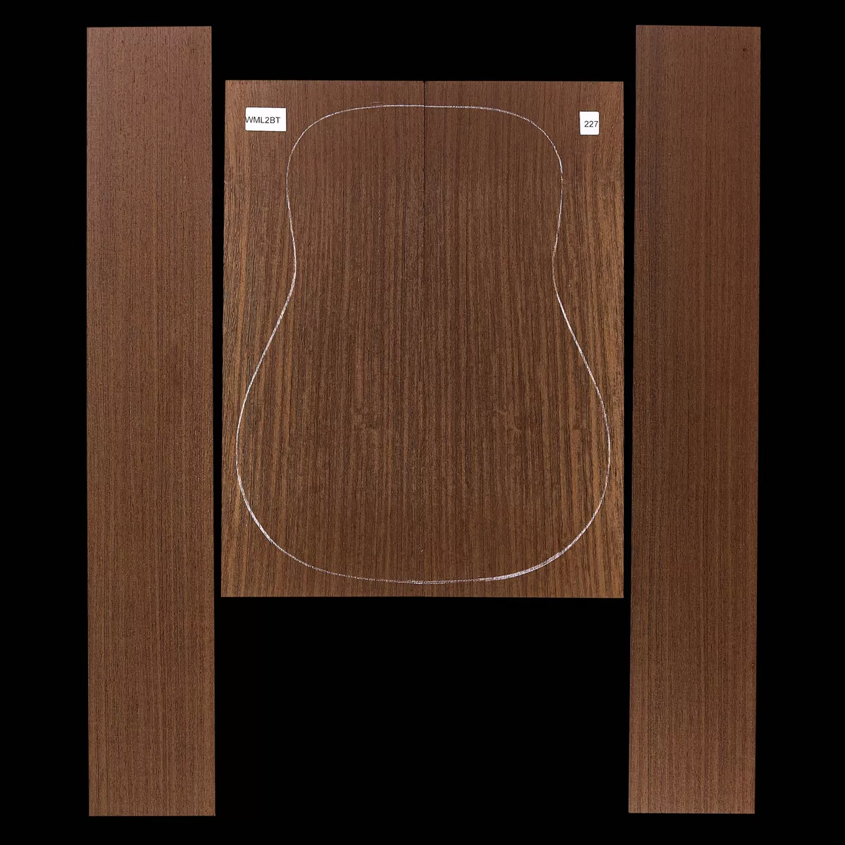 Fond + Paire d’éclisses en Wenge - 227 Fond + Paire d’éclisses en Wenge - 227